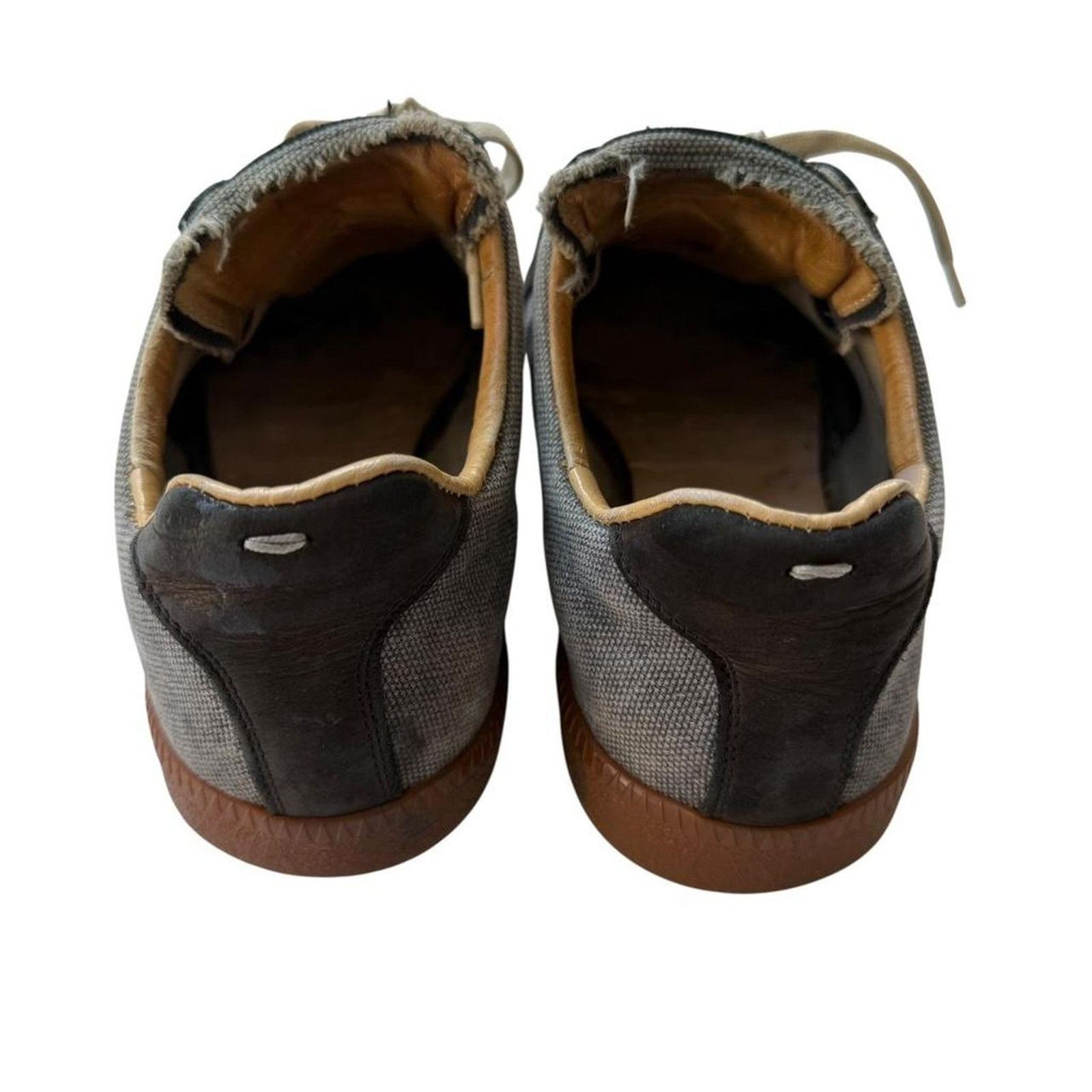 Maison Margiela Maison Margiela Textured Canvas Low-Top Sneaker Black Grey Size US 9 / EU 42 - 7 Thumbnail