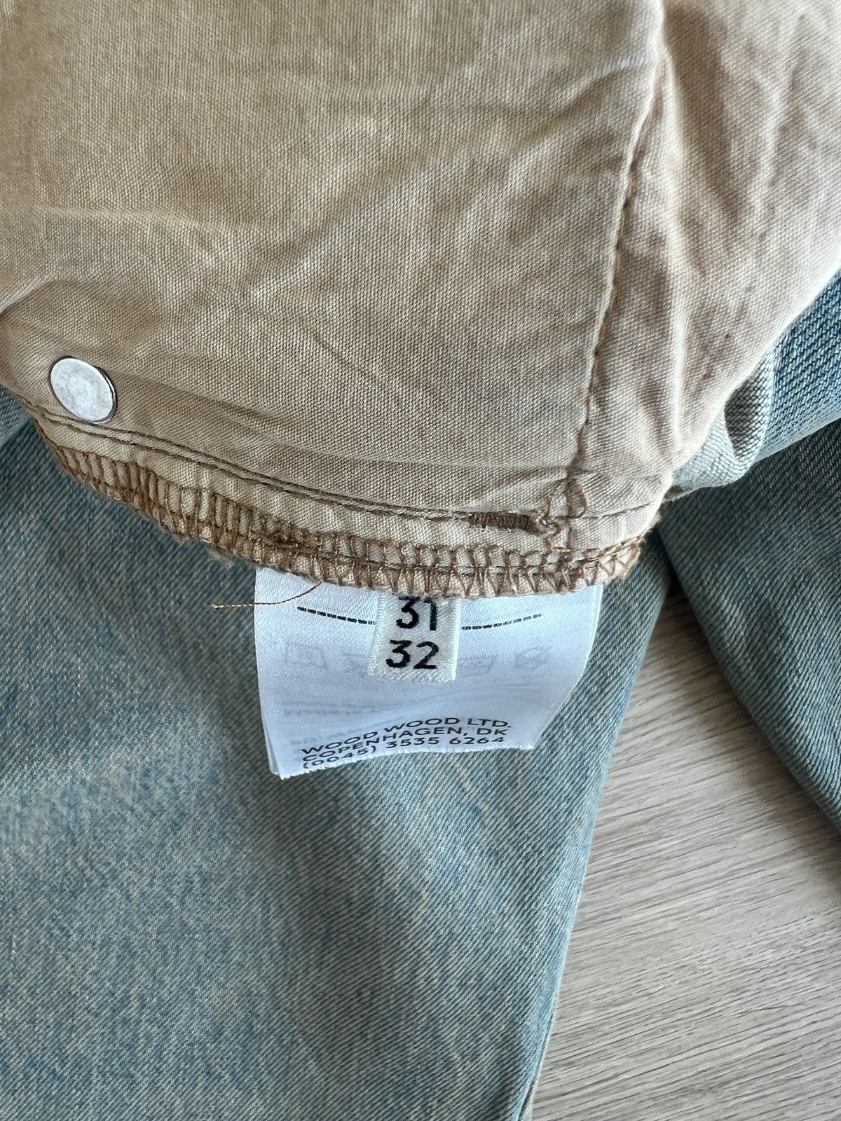 Wood Wood Wood Wood Al Rigid Denim Straight Fit Vintage Beige Size US 31 - 8 Thumbnail