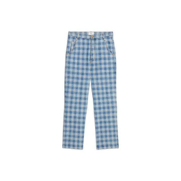 AMI AMIPARIS SS23 Plaid Straight Leg Jeans for Men -2507 Size US 30 / EU 46 - 2 Thumbnail