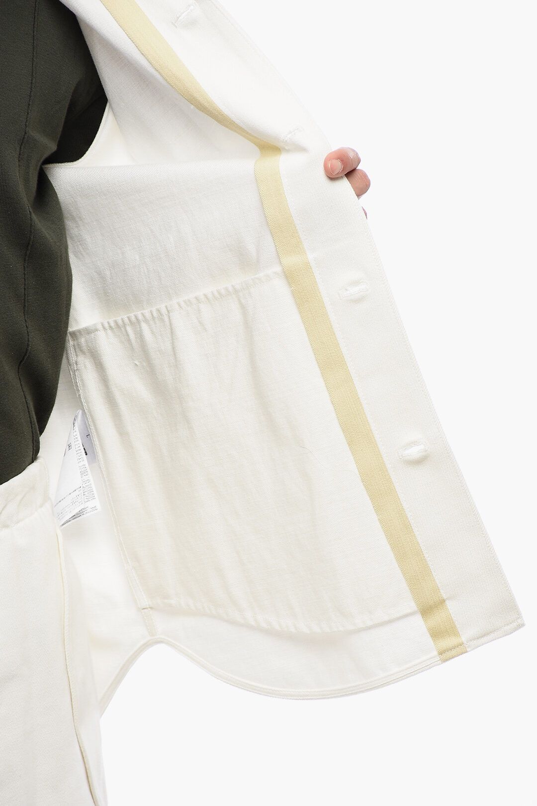 Jil Sander og1mm0625 Denim Overshirt in White Size US S / EU 44-46 / 1 - 5 Thumbnail