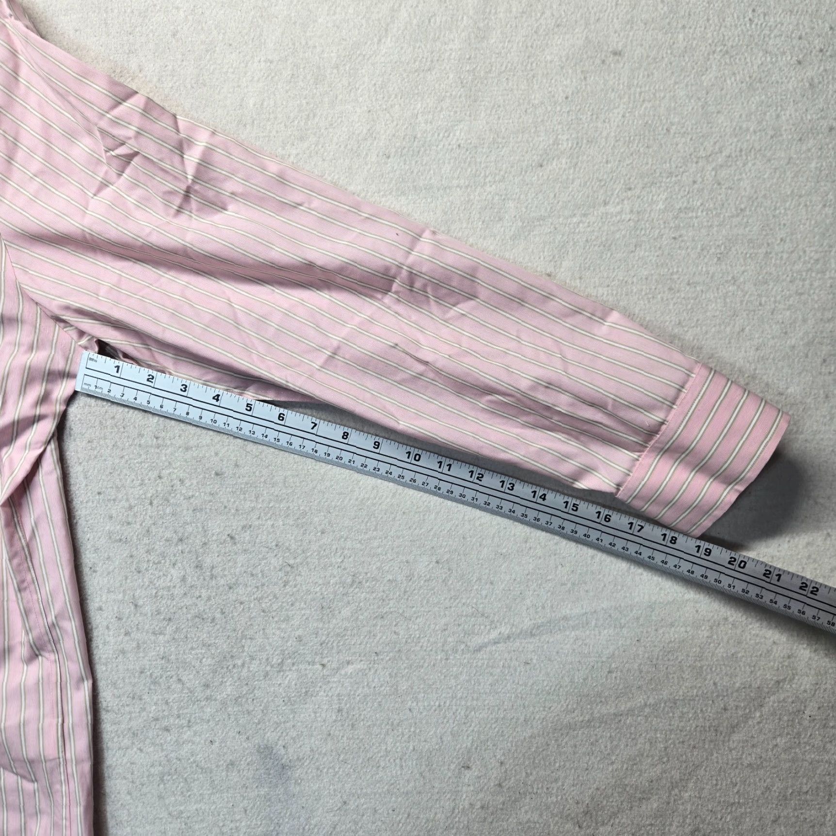 Banana Republic Banana Republic Shirt Striped Pink Button-Up Long Sleeve Mens L 16-16.5 Size 42R - 5 Thumbnail