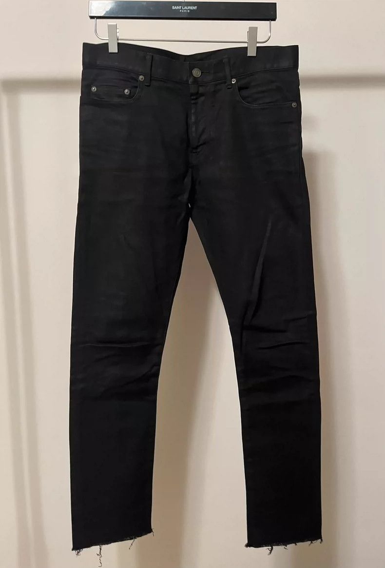 Saint Laurent Paris Saint Laurent Black Distressed Skinny Jeans D02- DMC Size US 31 - 1 Thumbnail