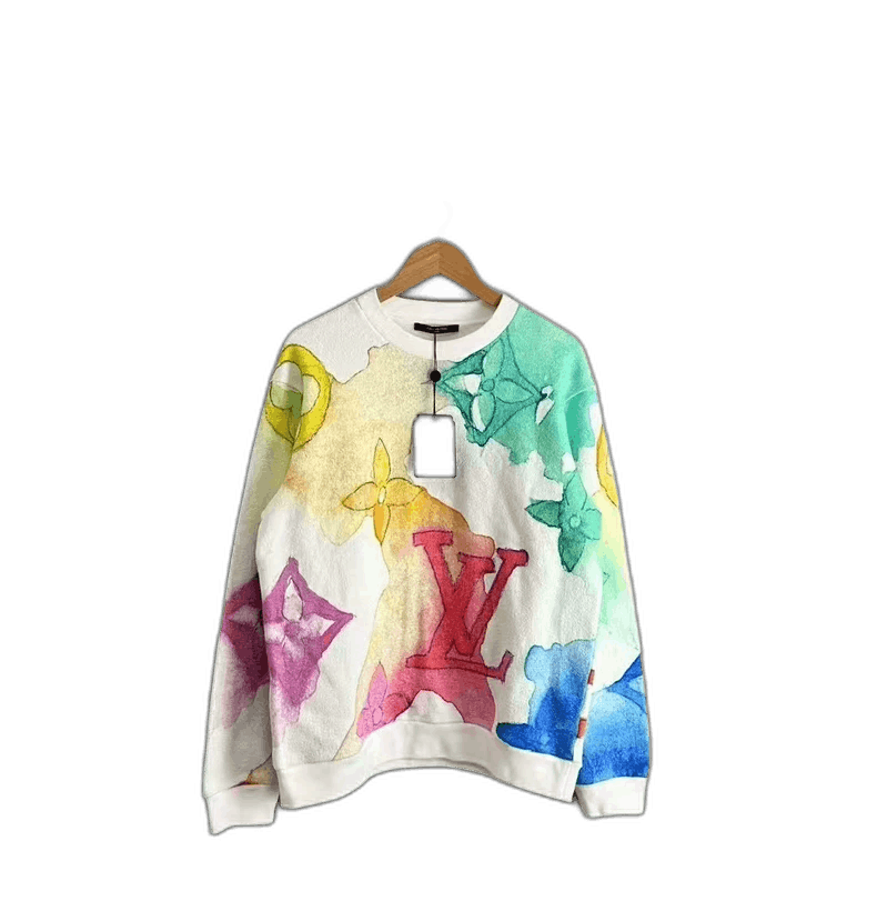 Louis Vuitton Louis Vuitton Multicolor Watercolor Sweatshirt Size US L / EU 52-54 / 3 - 1 Thumbnail