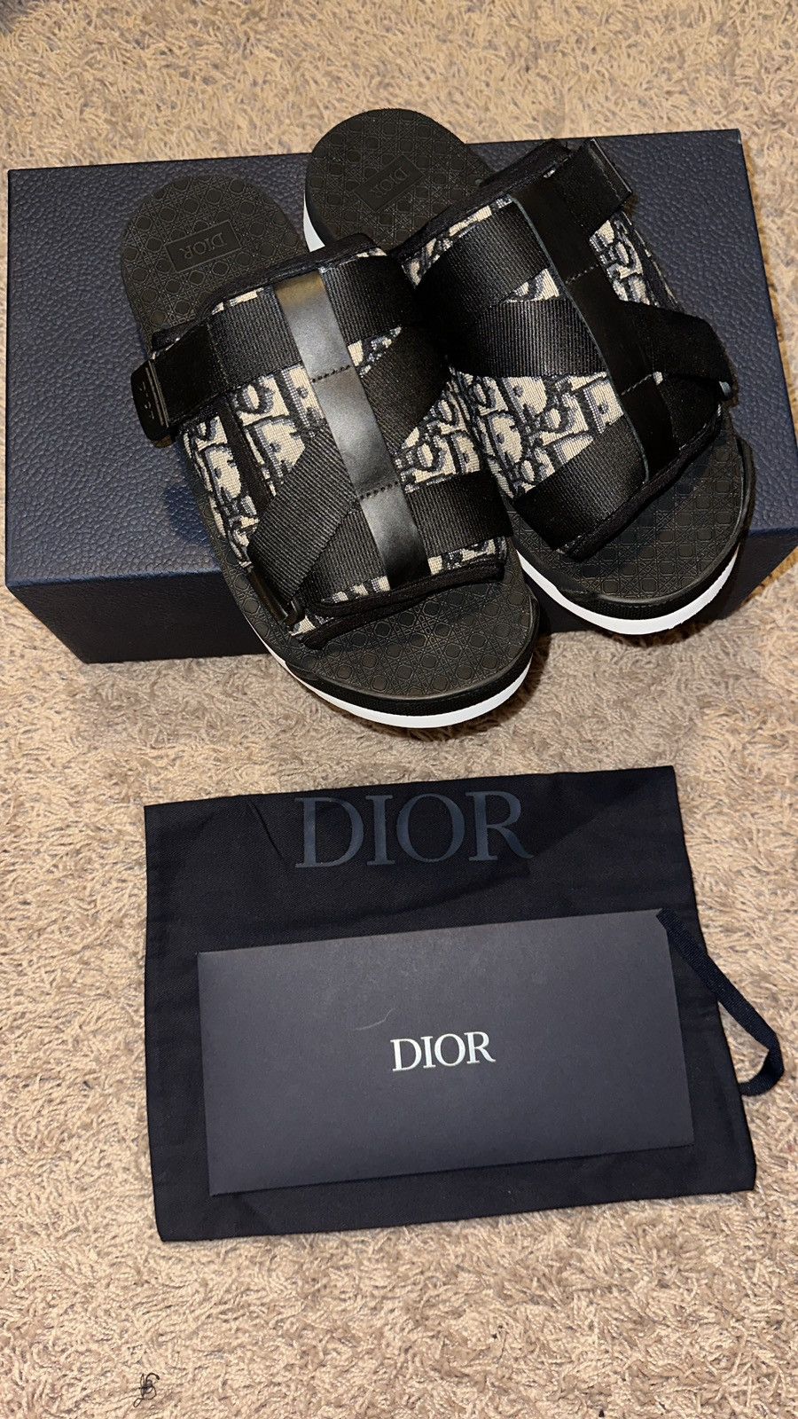 image of Dior Alpha Sandles Shoes in Beige, Men's (Size 7)