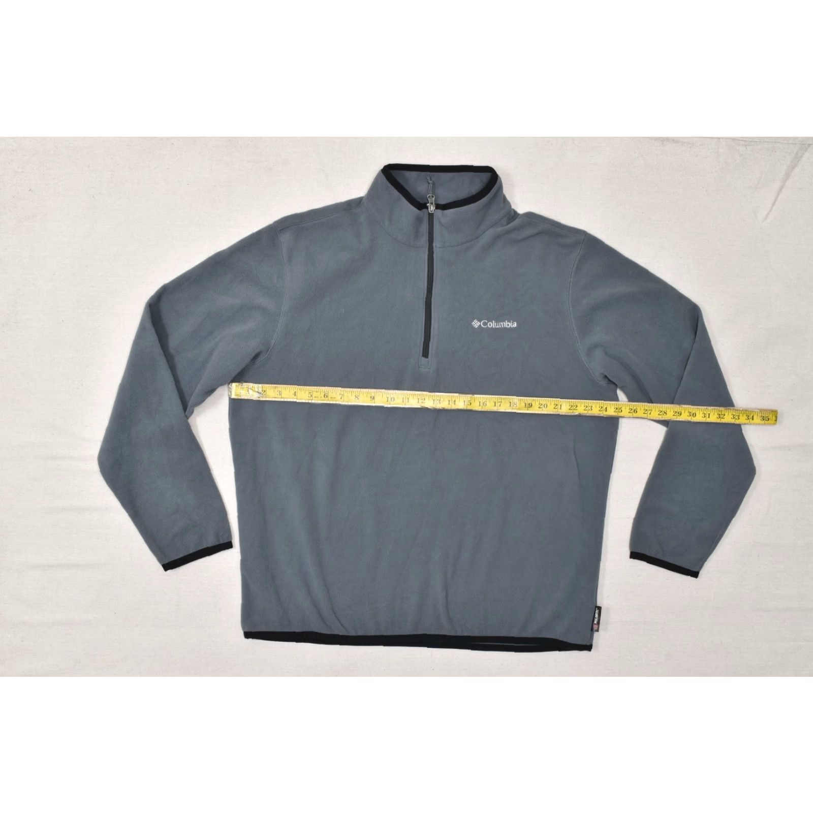 Vintage Columbia Sweater Mens XL Gray Polartec Fleece Quarter Zip Mock Neck Pullover Size US XL / EU 56 / 4 - 4 Thumbnail