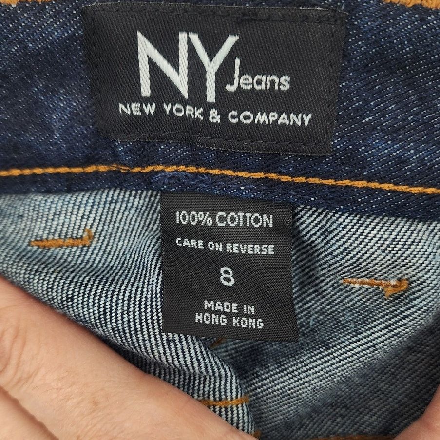 Other New York & Company NY Jeans Denim Skirt Dark Wash Size 8 NWT Size 30" / US 8 / IT 44 - 6 Thumbnail