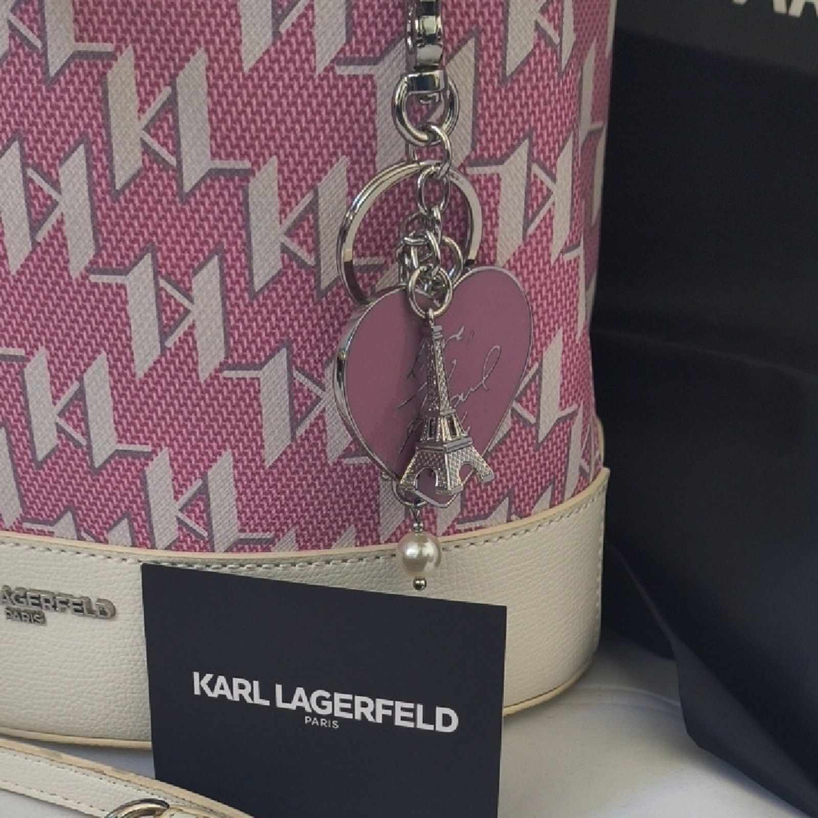Karl Lagerfeld Like New Karl Lagerfield Paris Signature Leather Bucket Bag Size ONE SIZE - 11 Thumbnail