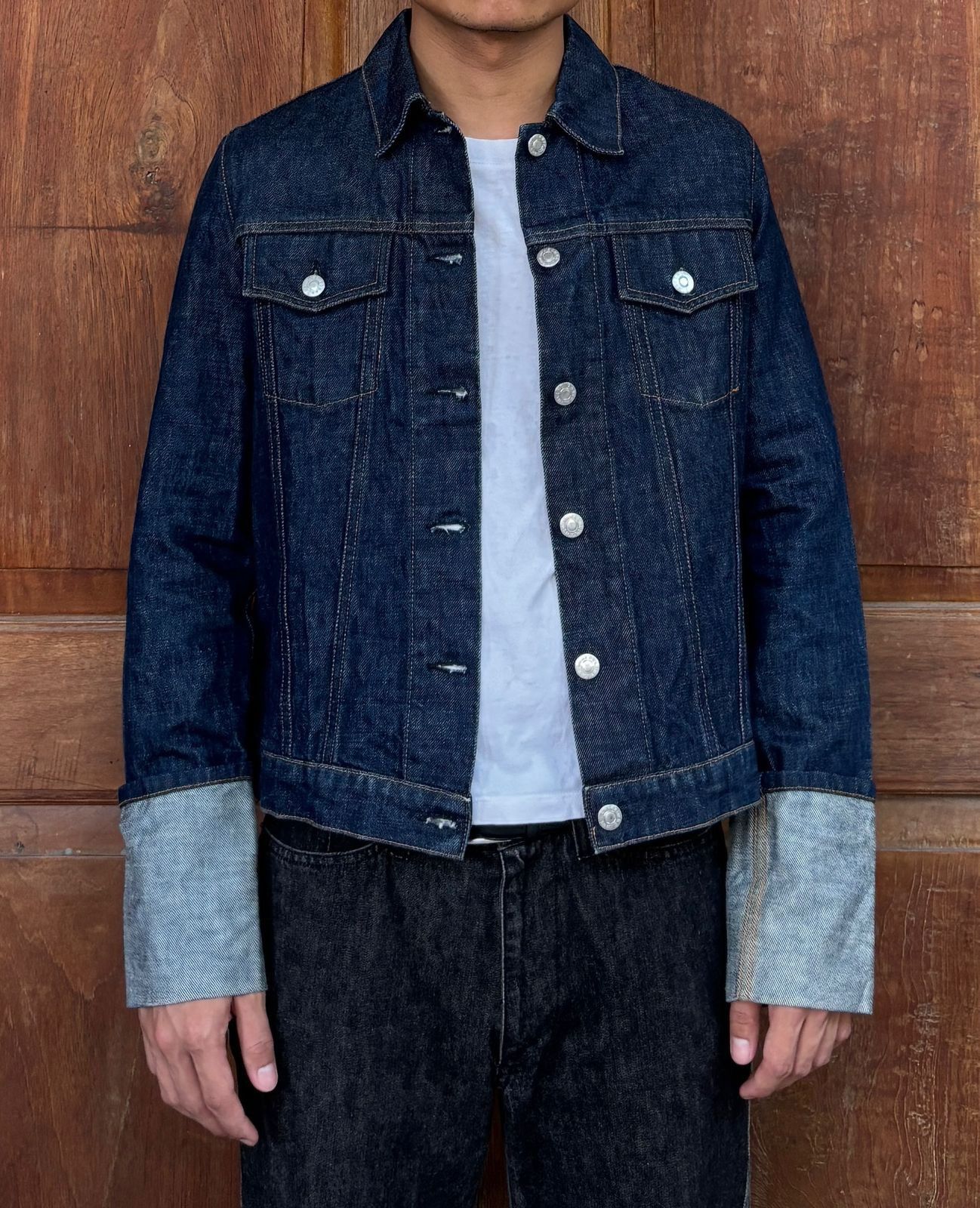 Helmut Lang FREE TAX! 2000s Indigo Cuffed Denim Jacket - Small Size US S / EU 44-46 / 1 - 1 Thumbnail