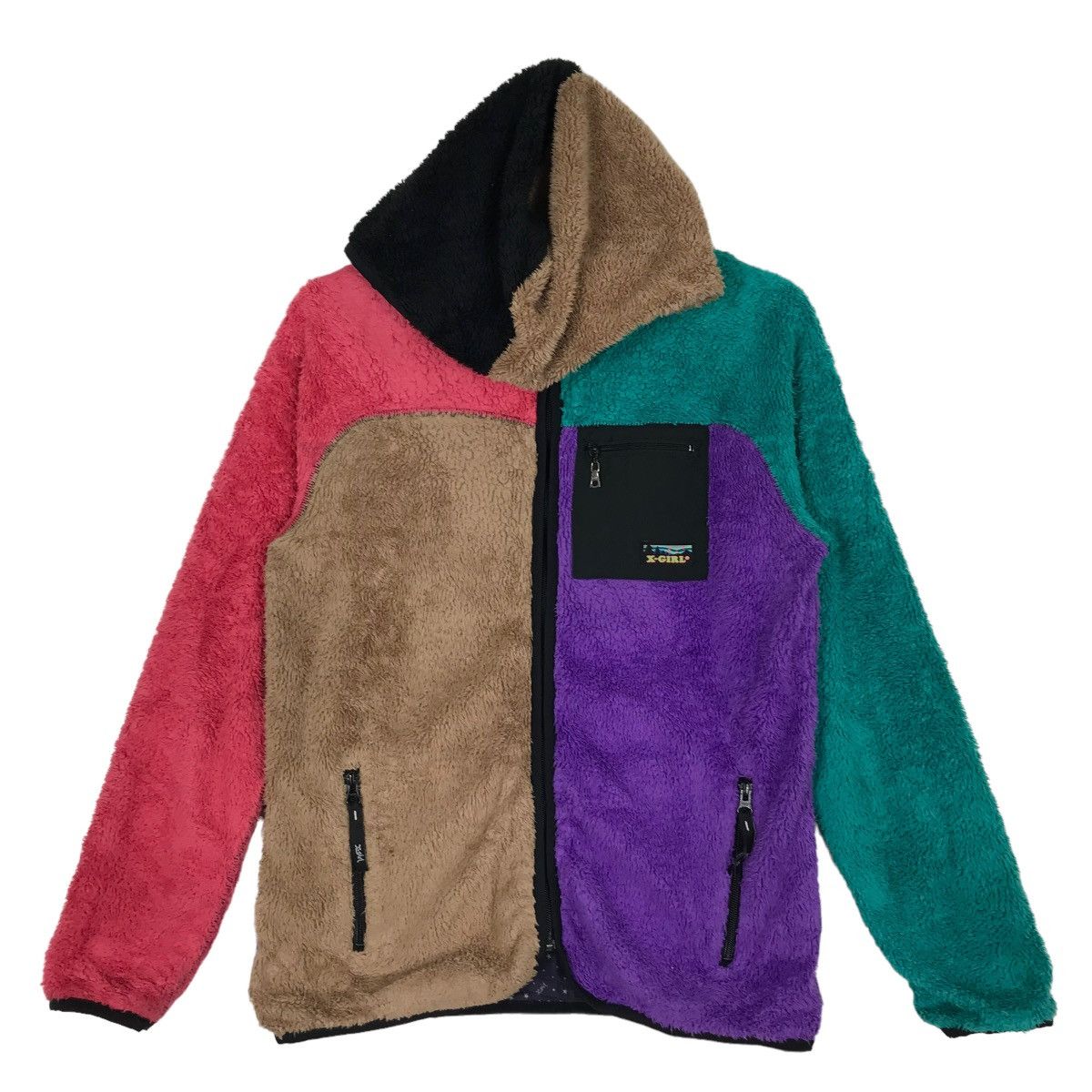 Japanese Brand 💥 X-GIRL MOUNTAINEERING FLEECE BLOCK COLOR Size US S / EU 44-46 / 1 - 1 Thumbnail