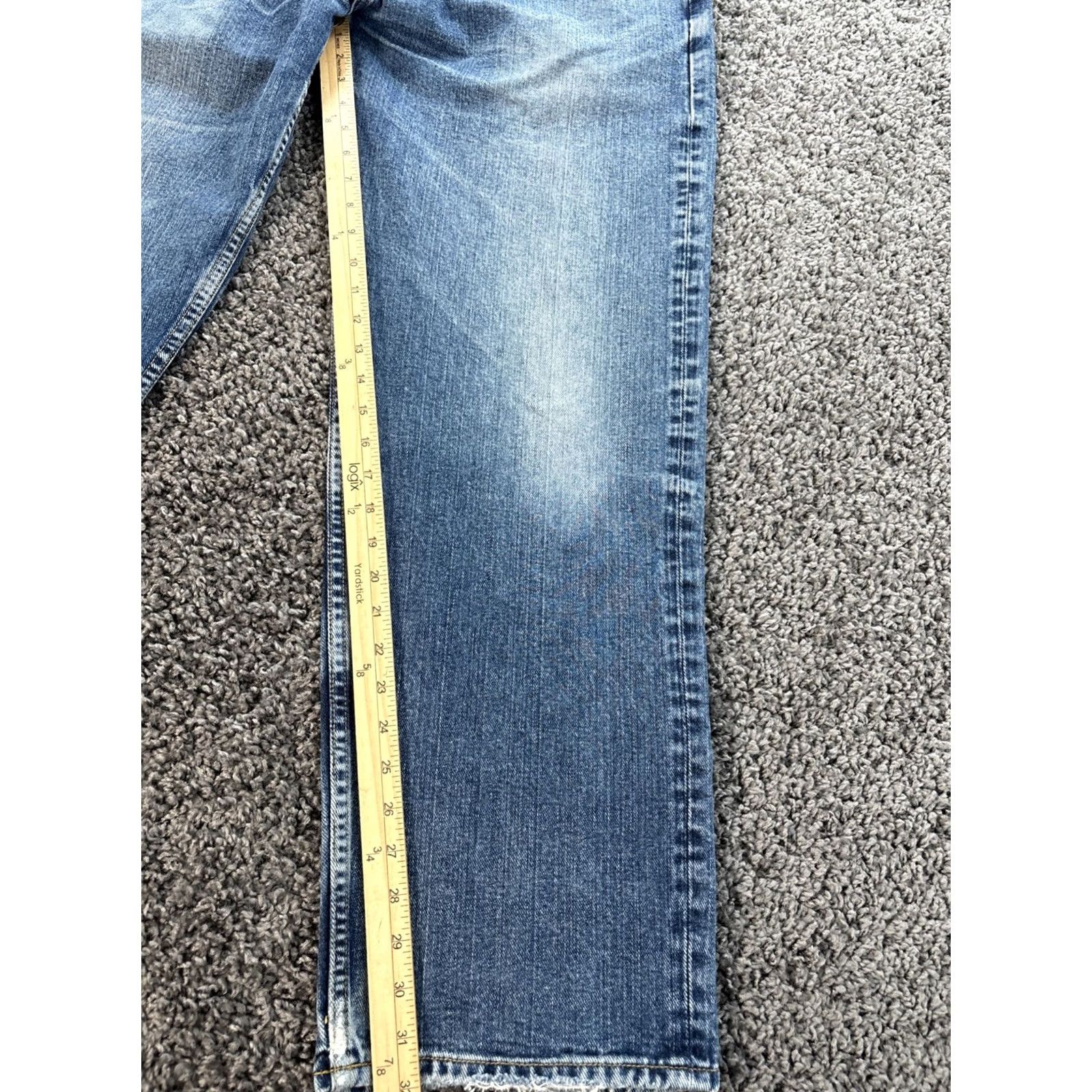 Nautica VINTAGE Nautica Jeans Mens 36x32 Blue Medium Wash Cotton Baggy Wide Y2K Jeans, 5-Pocket, Relaxed Fit, Logo USA Classic, Button Zip Closure Size US 36 / EU 52 - 2 Thumbnail