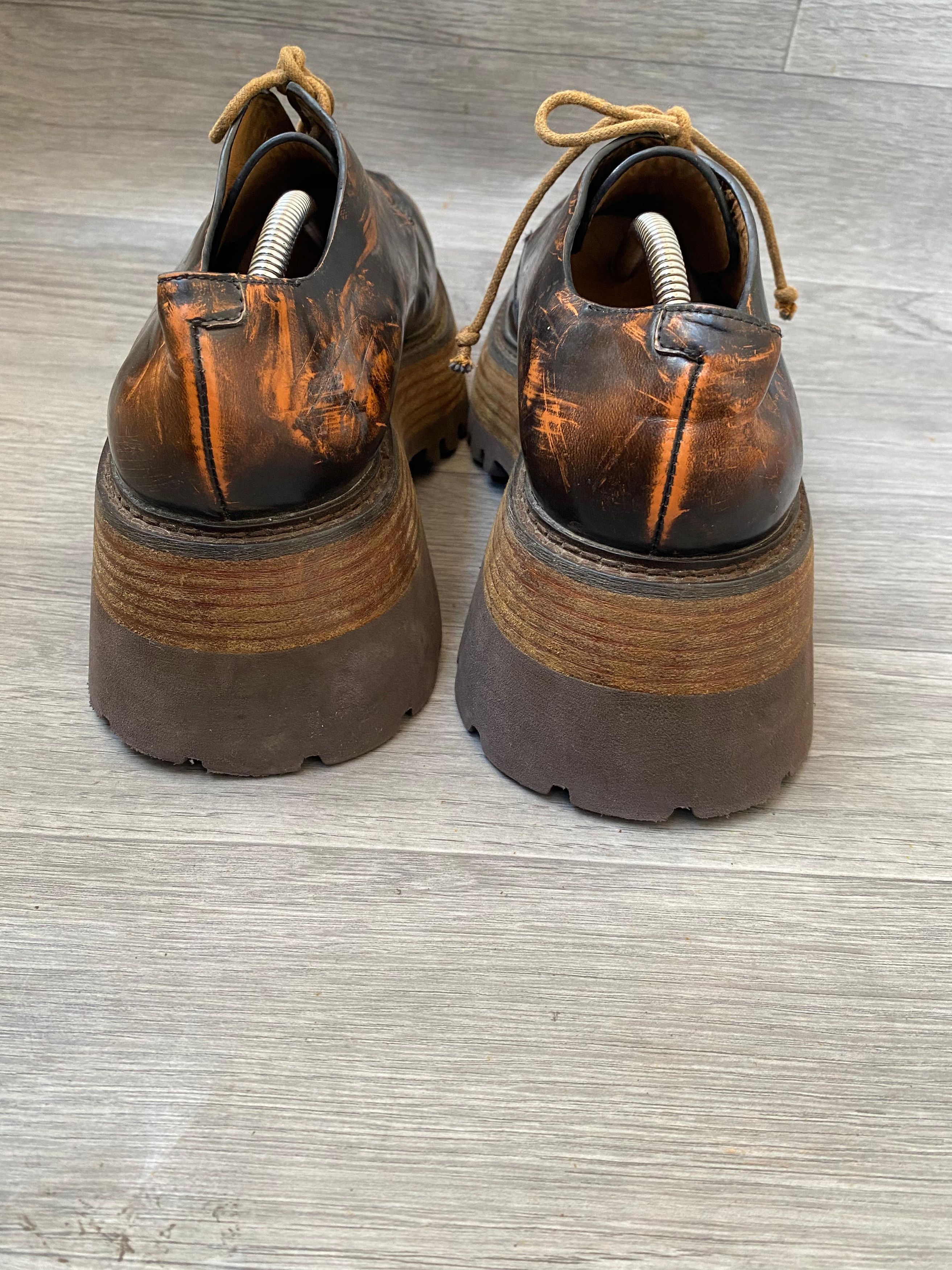 Marsell Marsell Platform Chunky Derby Distressed Look Shoes Sz 40 Size US 7 / EU 40 - 3 Thumbnail