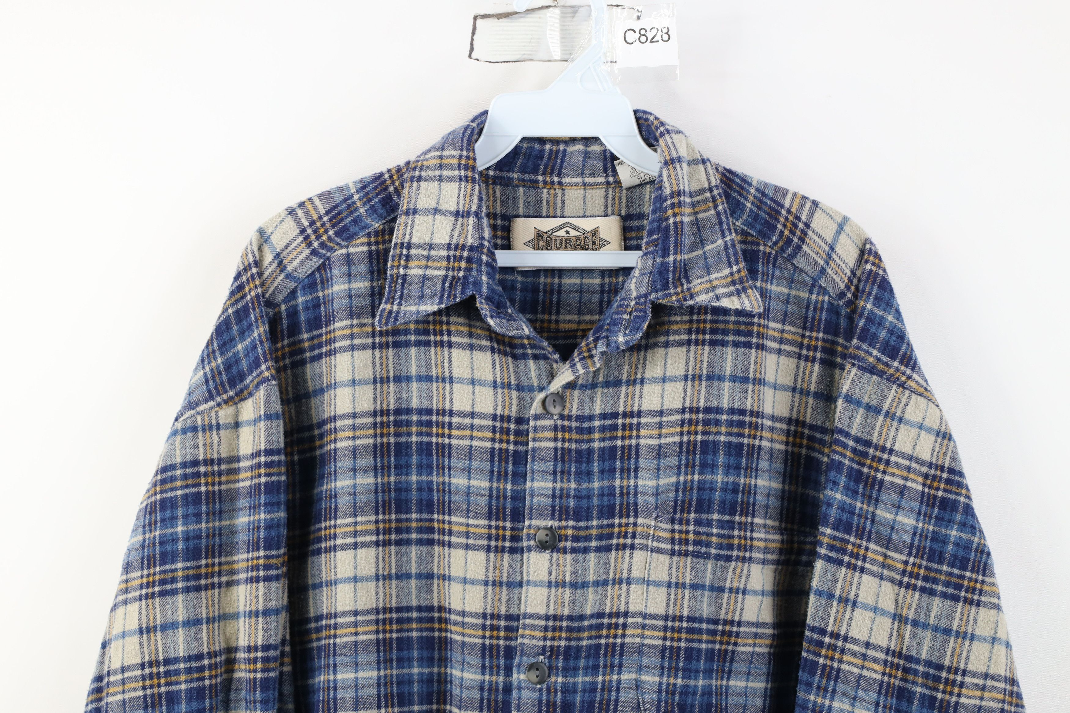 Vintage Vintage 90s Streetwear Flannel Collared Button Shirt Plaid Size US M / EU 48-50 / 2 - 2 Thumbnail