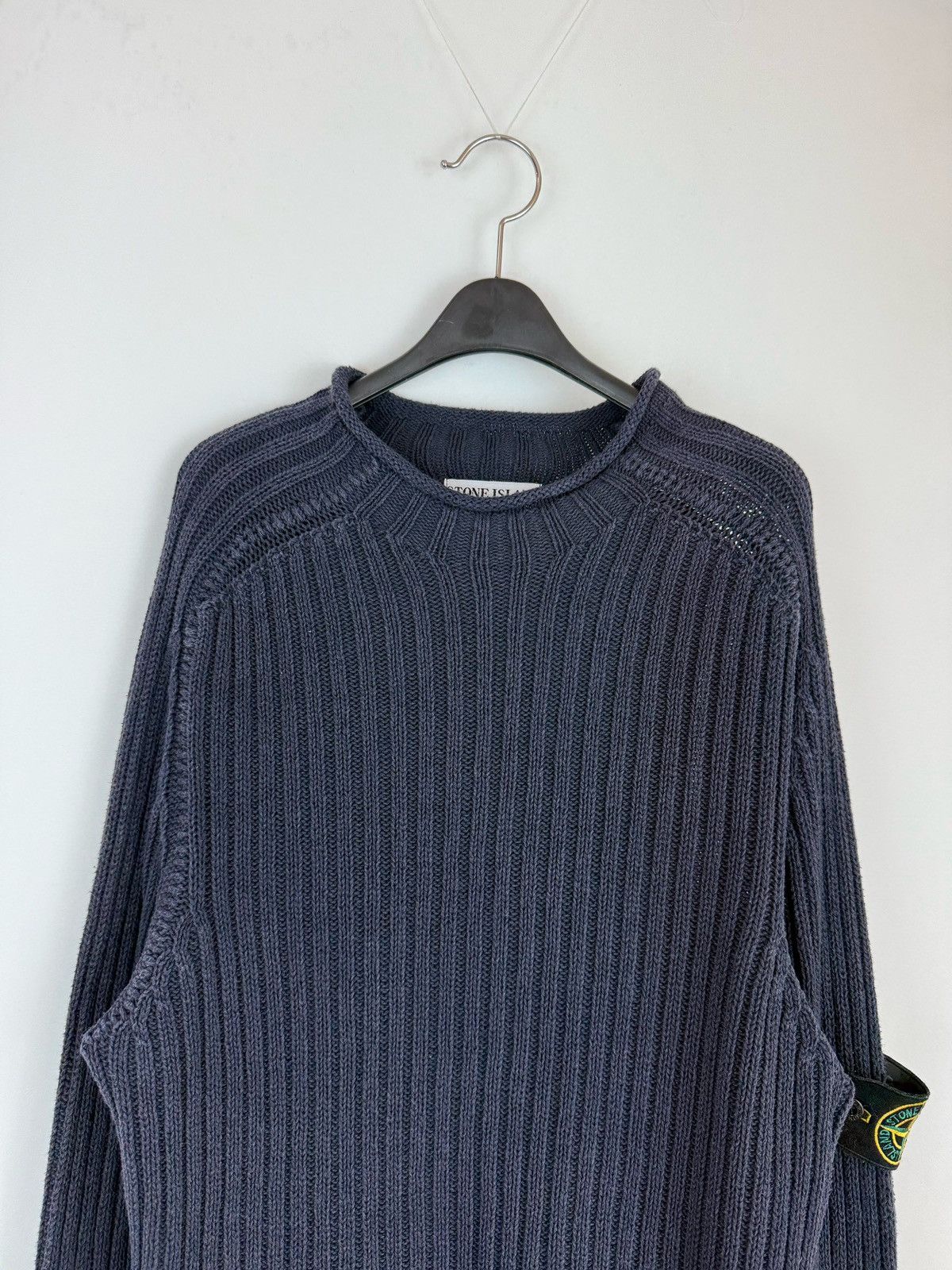 Stone Island STONE ISLAND 2004ss Archive Oversized Boat Neck Knit Size US XL / EU 56 / 4 - 3 Thumbnail