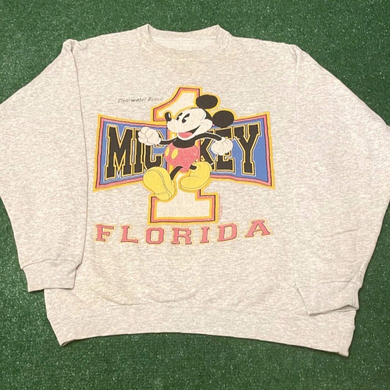 Disney VINTAGE Disney Mickey Mouse Crewneck Sweatshirt L Men Gray 80s 90s Cartoon Clearwater Florida VTG Pullover Mens Size US L / EU 52-54 / 3 - 3 Thumbnail