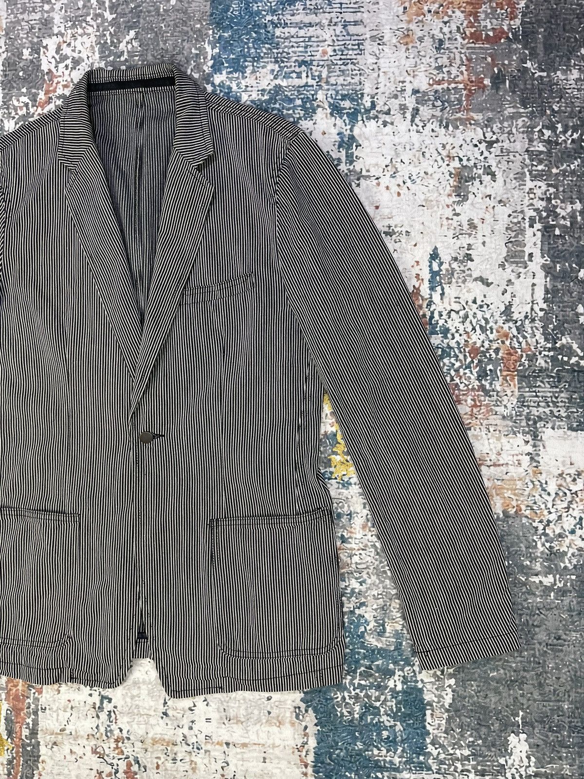 United Arrows Vtg United Arrows Hickory Denim Sport Jackets Size US L / EU 52-54 / 3 - 4 Thumbnail
