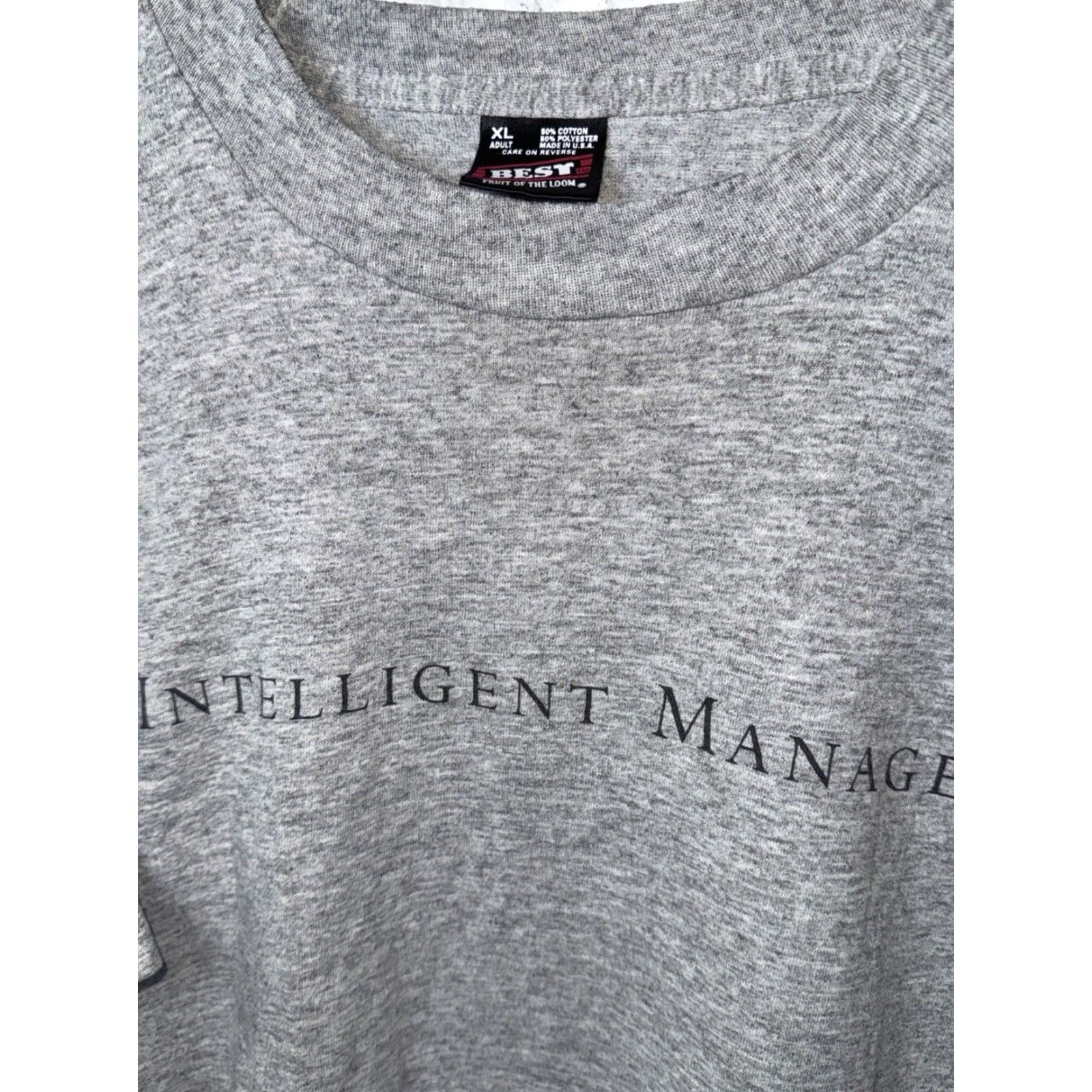 Vintage VINTAGE Best T-Shirt USA Mens XL Gray VTG COMPAQ Inteeligent Manager SINGLE STITCH BEST tee Mens XL USA Shirt Short Sleeve Regular Fit Size US XL / EU 56 / 4 - 2 Thumbnail