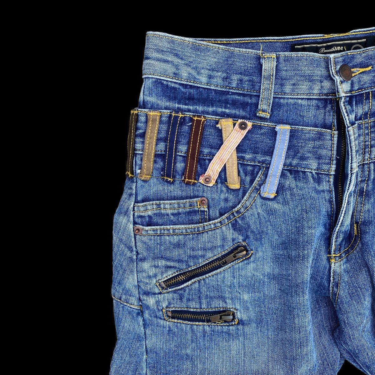 Japanese Brand × Vintage DOUBLE WAIST BREATH MINT DISTRESSED BONDAGE DENIM PANTS Size US 31 - 4 Thumbnail