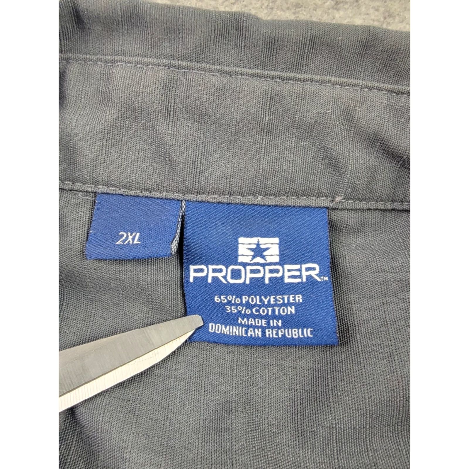 Propper Proper Shirt Men 2XL Gray Ripstop Short Sleeve Button Down Shirt Size US XXL / EU 58 / 5 - 3 Thumbnail