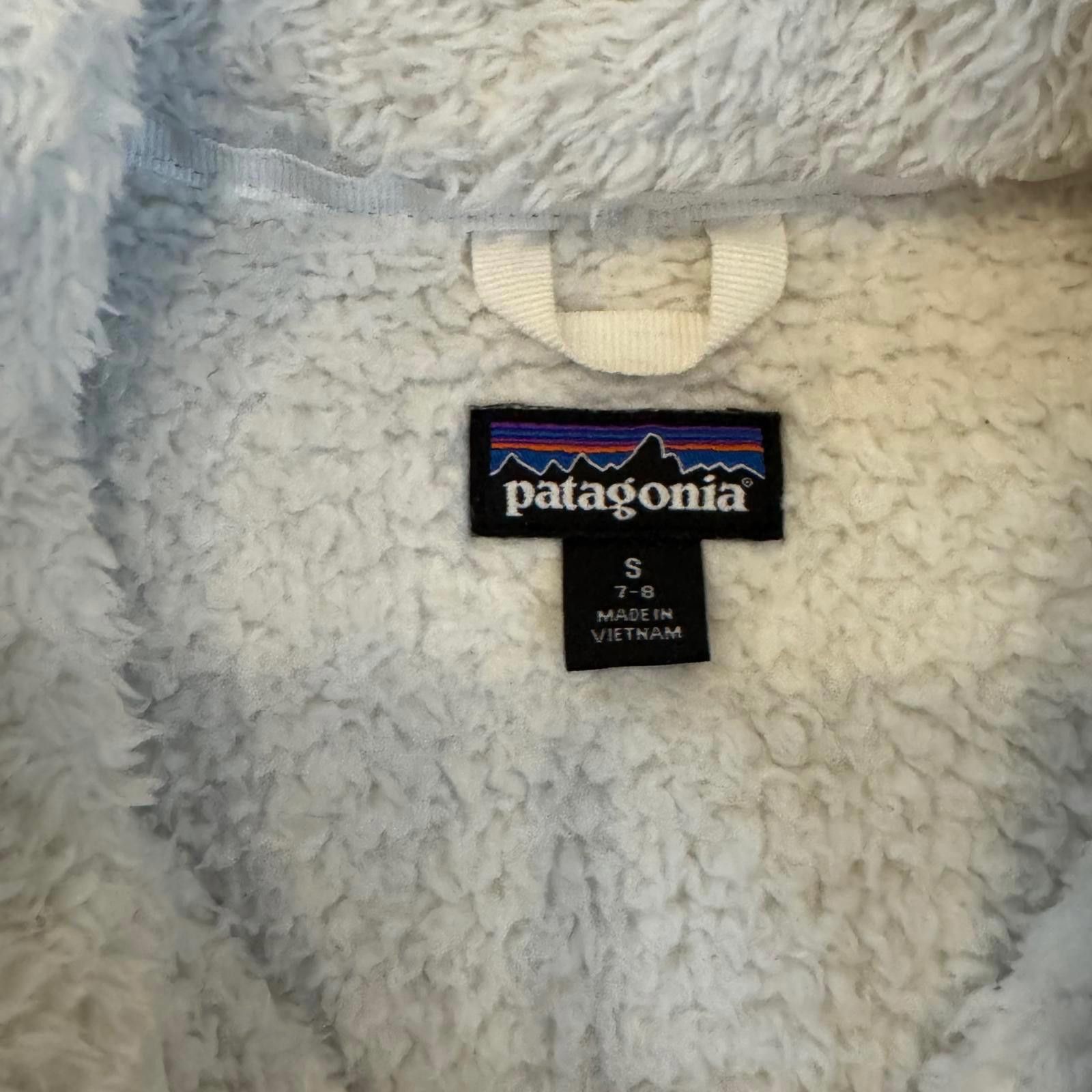 Patagonia Girls Patagonia 7/8 White Fleece Vest Size ONE SIZE - 4 Thumbnail