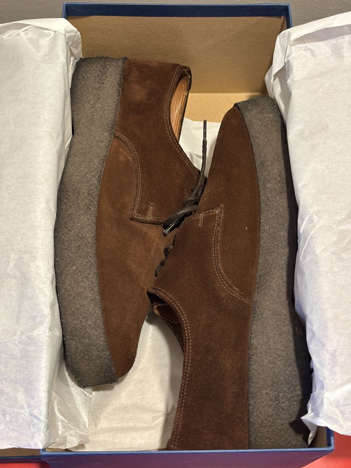 Sanders 150th Aniv. Sanders Brown Polo Snuff Suede Derby Sz UK7/US8 Size US 8 / EU 41 - 4 Thumbnail