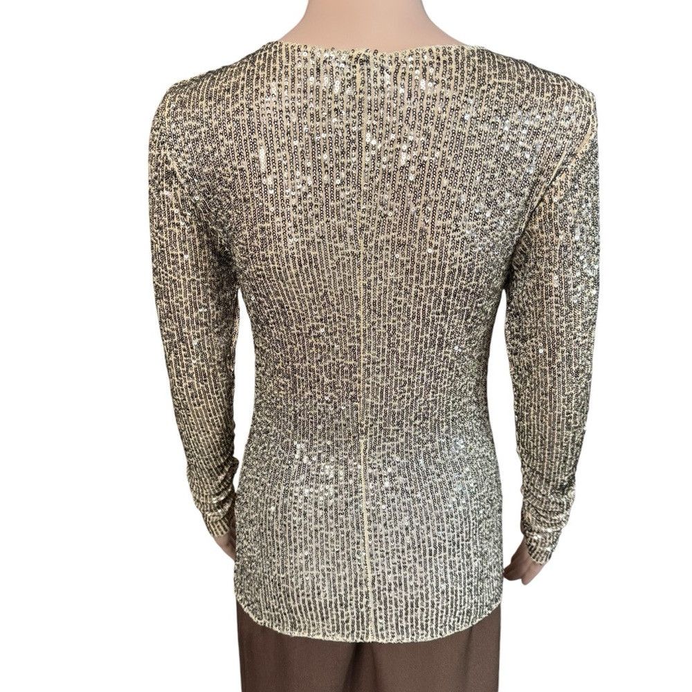 Free People Free People Gold Rush Long Sleeve Sequins Top Size XS Size XS / US 0-2 / IT 36-38 - 6 Thumbnail