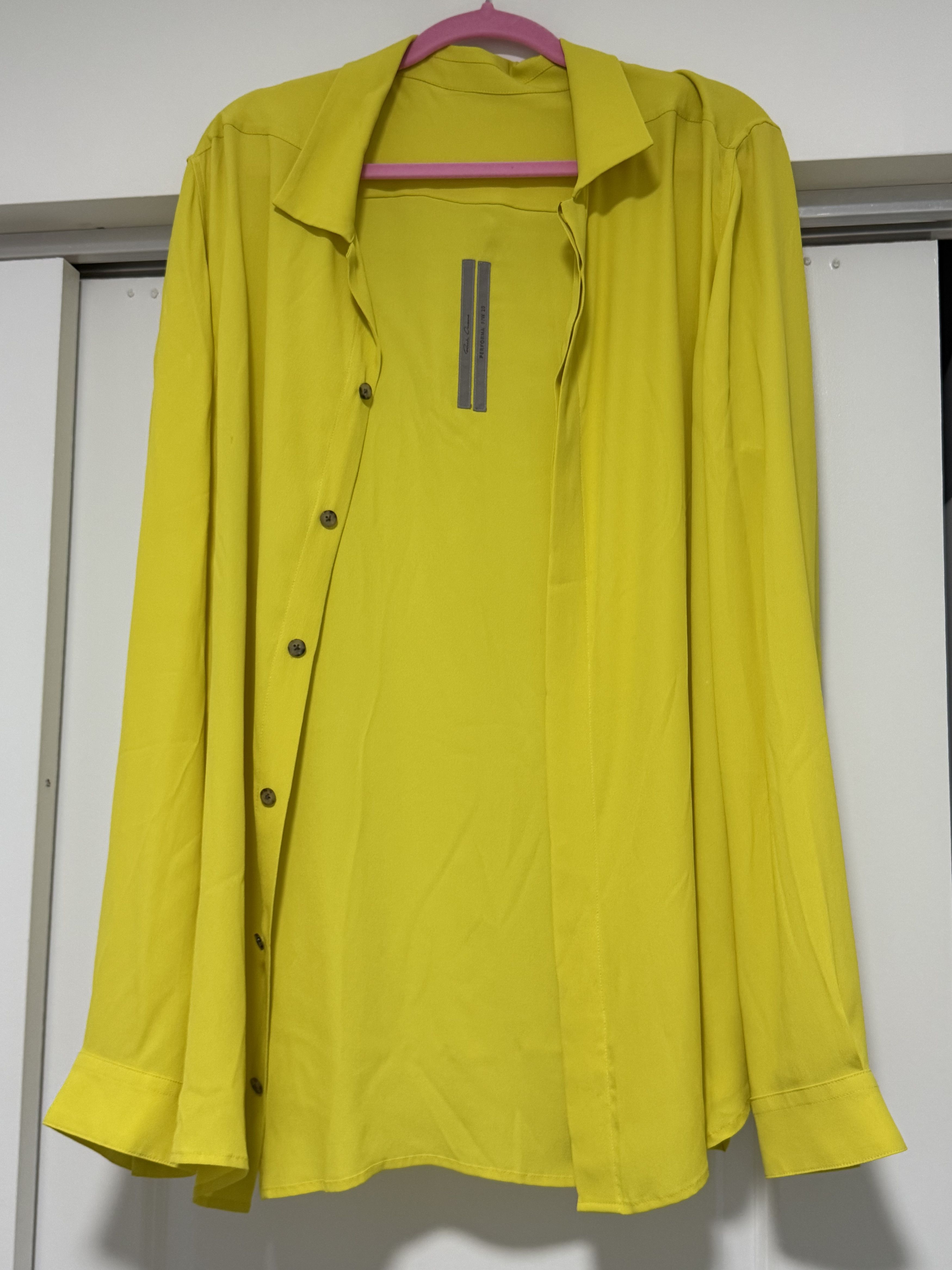 Rick Owens Rick Owen's Acid Silk Long Sleeve Button Down Shirt Size US M / EU 48-50 / 2 - 1 Thumbnail