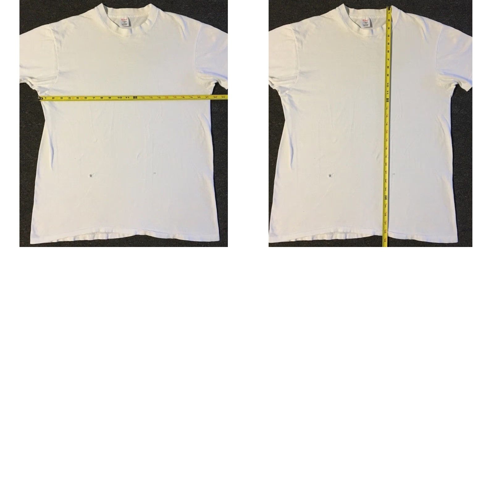Hanes VINTAGE Hanes Shirt L White 90s Biker Grunge Punk Skate Surf Trucker Distressed Single Stitch Mens T-Shirt Distressed Collection Size US L / EU 52-54 / 3 - 10 Thumbnail