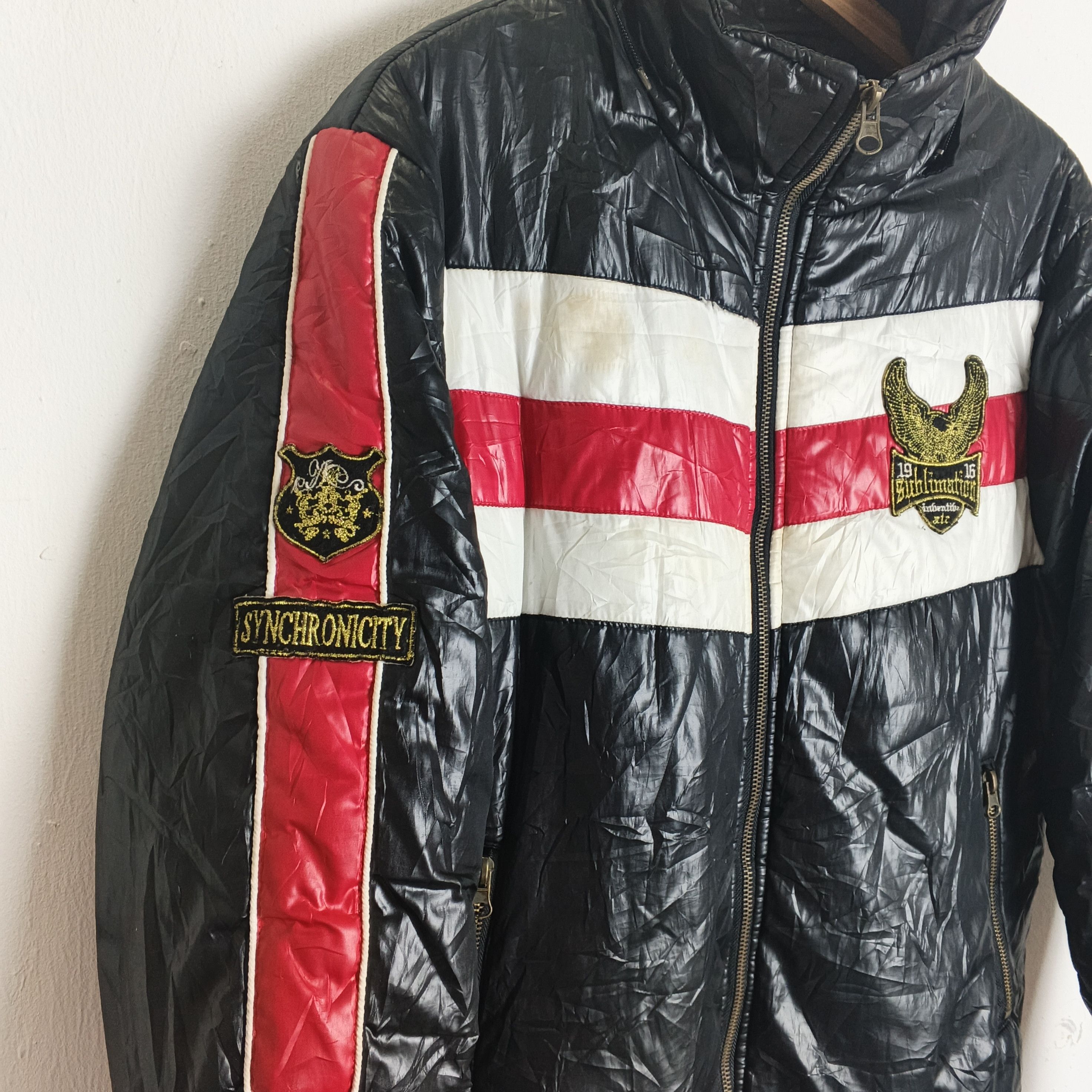 In The Attic Vintage Y2K In The Attic Sublimation Racing Puffer Jacket Size US L / EU 52-54 / 3 - 4 Thumbnail