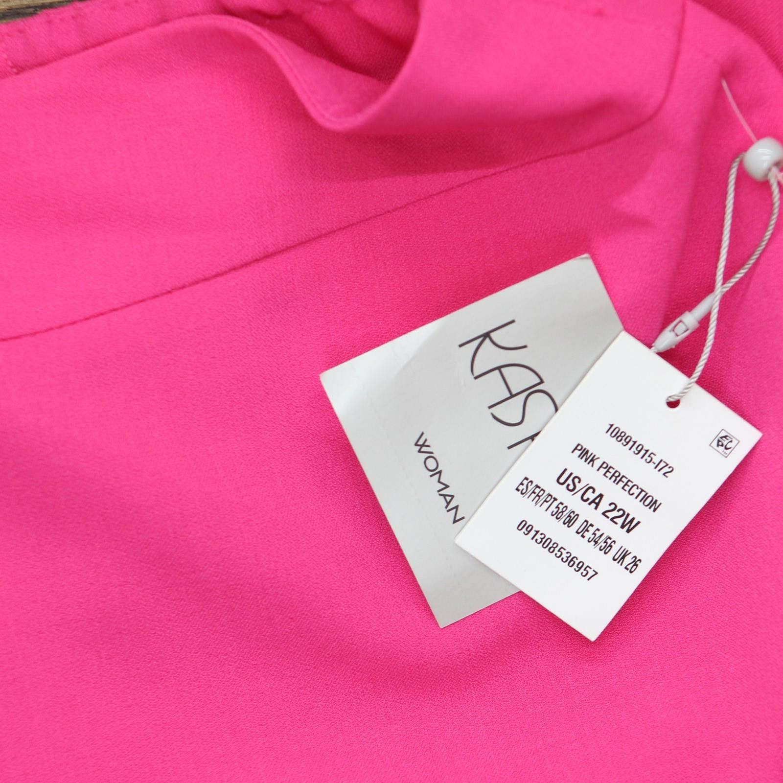 Other Nwt Kasper Straight-leg Pants 10891915 Pink Perfection 22w Size 42" / US 20 - 3 Thumbnail