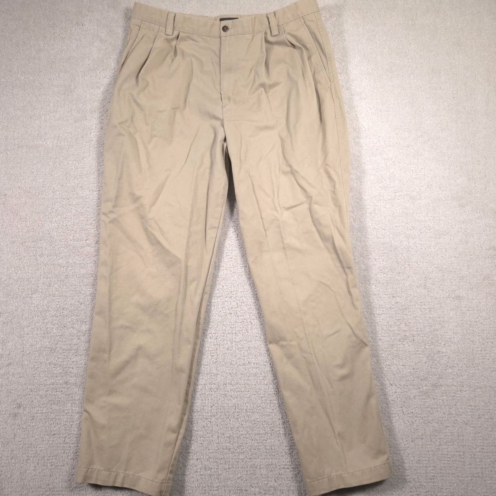 Dockers VINTAGE Dockers Recode Khakis Pants Mens 38x34 Beige Pleated Front Straight Leg Chino Size US 38 / EU 54 - 2 Thumbnail