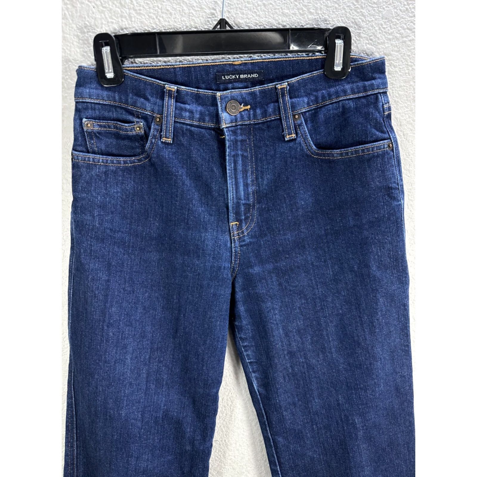 Lucky Brand Women's Lucky Brand Blue Jeans Straight Leg Crop Cropped Cotton Sz 4 / 27 jeans Womens Straight Cropped Blue Cotton Lucky Brand 4 / 27 Size 30" / US 8 / IT 44 - 4 Thumbnail