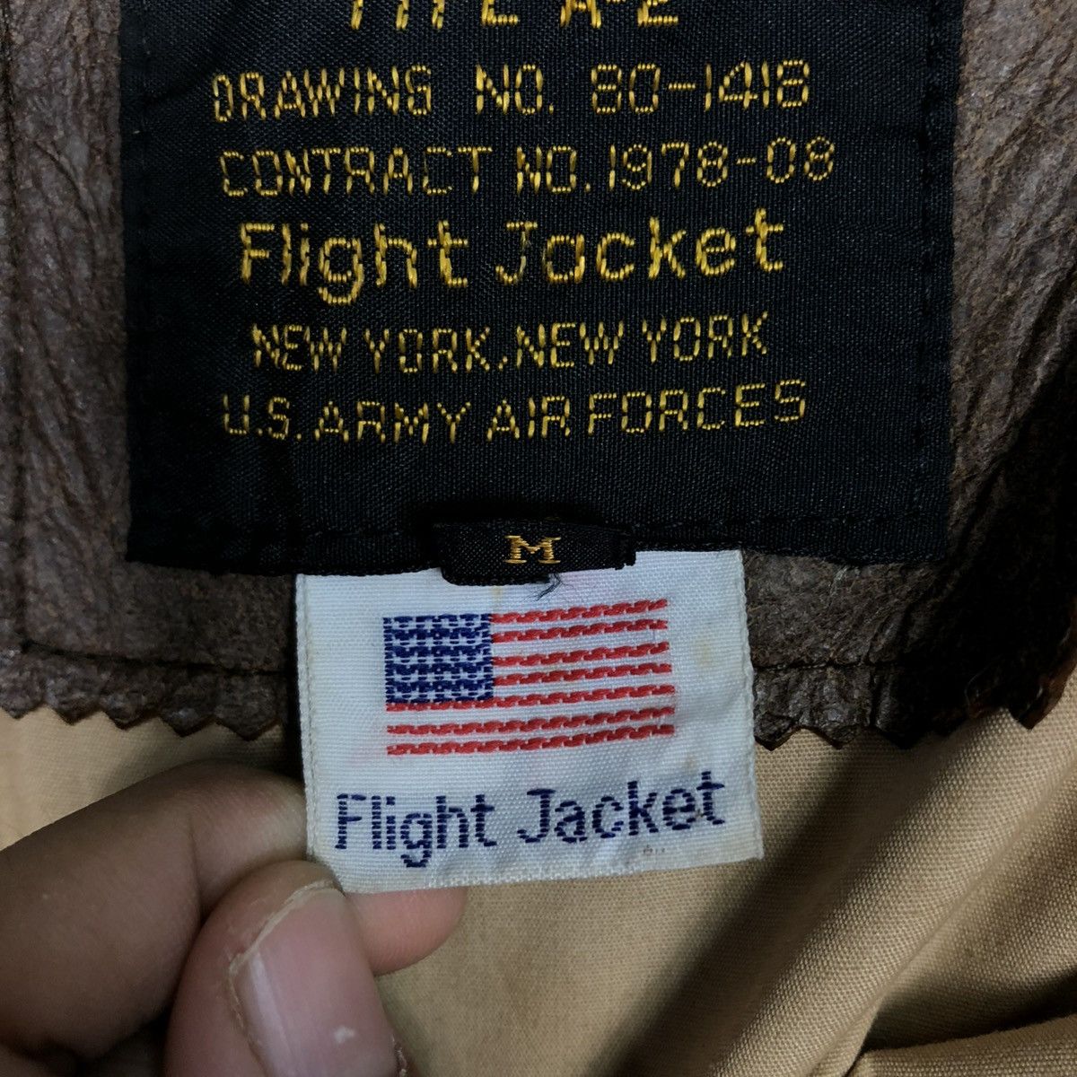 Vintage 🔥VINTAGE AERO LEATHER JACKET A2 FLIGHT JACKET USA MILITARY Size US M / EU 48-50 / 2 - 22 Thumbnail