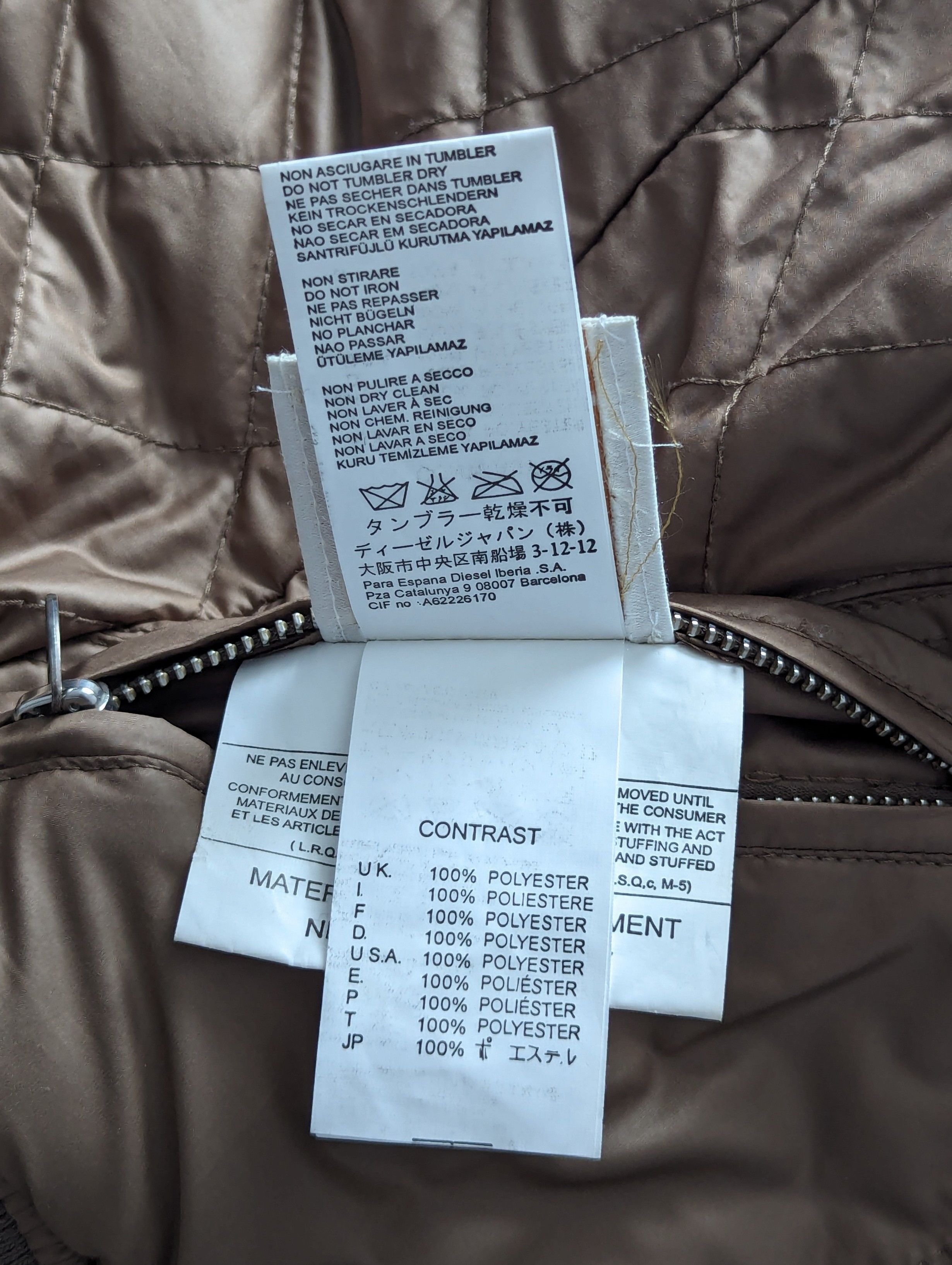 Diesel Diesel Reversible Leather and Polyester Jacket Beige Size S Size S / US 4 / IT 40 - 20 Thumbnail