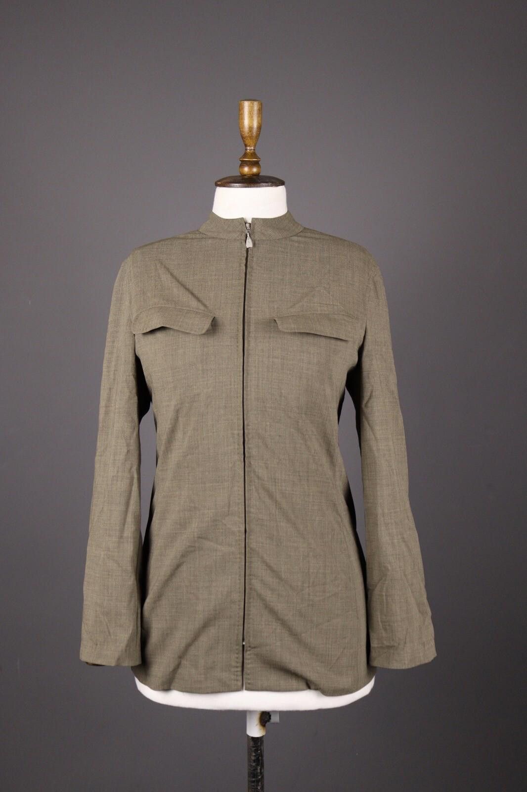 Designer Max Mara Wool Plus Lycra Brown Jacket Size USA 4 GB 8 Size S / US 4 / IT 40 - 1 Thumbnail
