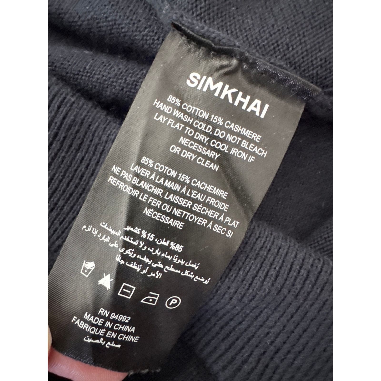 Jonathan Simkhai SIMKHAI Cotton Cashmere Joggers Midnight Blue Size Medium Size 28" / US 6 / IT 42 - 9 Thumbnail