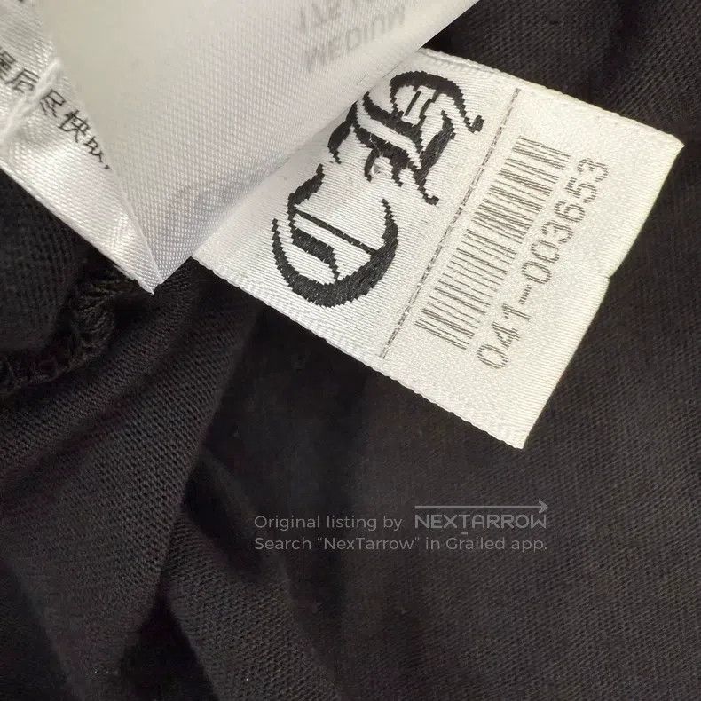 Chrome Hearts CHROME HEARTS Size M Black and blue neckline logo long slee Size US M / EU 48-50 / 2 - 5 Thumbnail