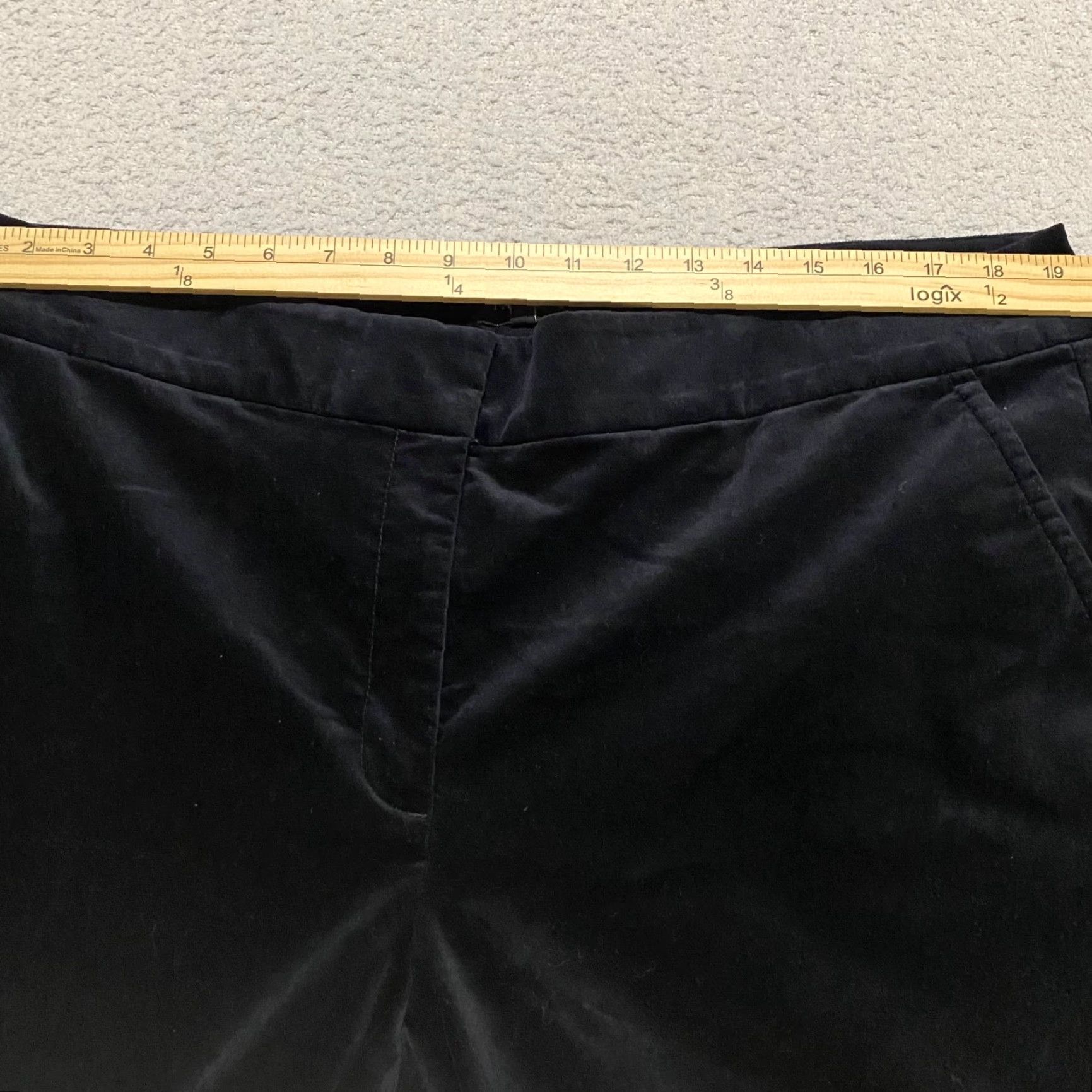 Talbots Talbots Womens 16W Pants Black Velvet High Rise Wide Leg Straight Inseam 31in Plus Body Size 38" / US 16 / IT 52 - 7 Thumbnail