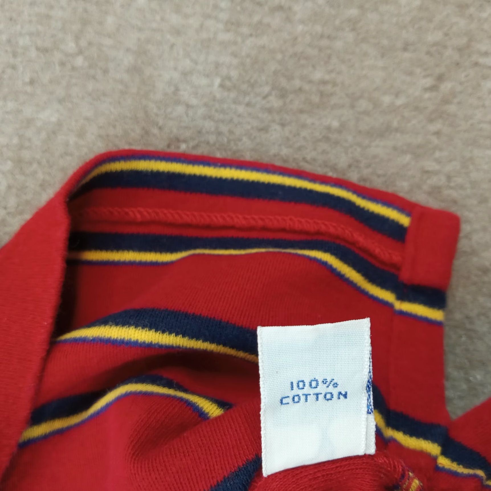 Ralph Lauren VINTAGE Polo Ralph Lauren Shirt Mens Medium Red Blue Yellow Striped Short Sleeve Polo Shirt Casual Mens Size US M / EU 48-50 / 2 - 6 Thumbnail