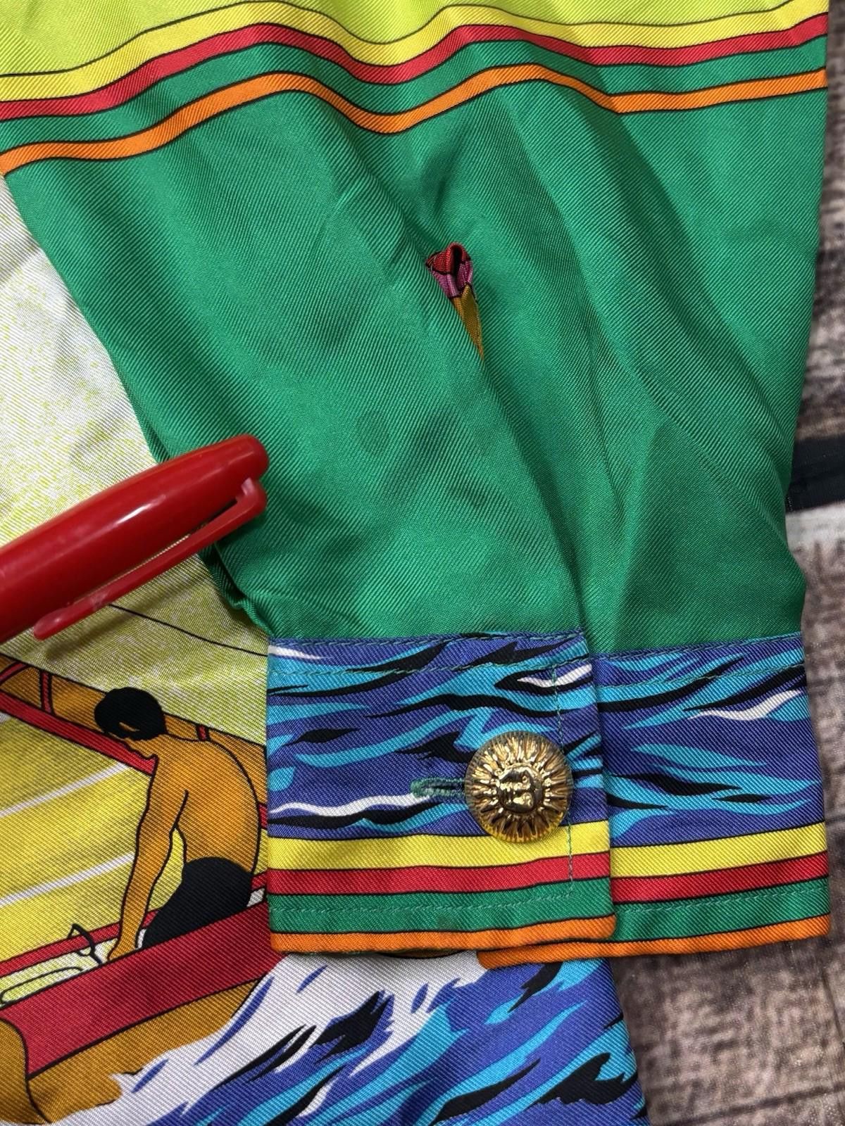 Versace Versace Sport Silk Shirt Mens IT 40 US M Sailboats Sun Italy Size US M / EU 48-50 / 2 - 8 Thumbnail