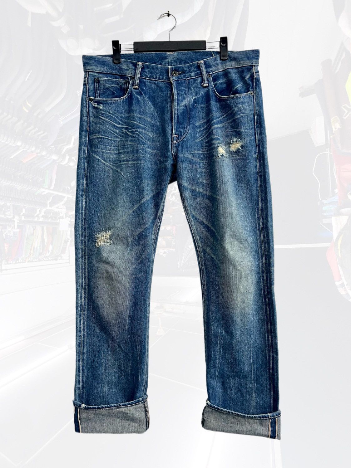 If Six Was Nine × Japanese Brand × KURO KURO JAPAN DENIM SELVEDGE JEANS Size US 34 / EU 50 - 2 Thumbnail