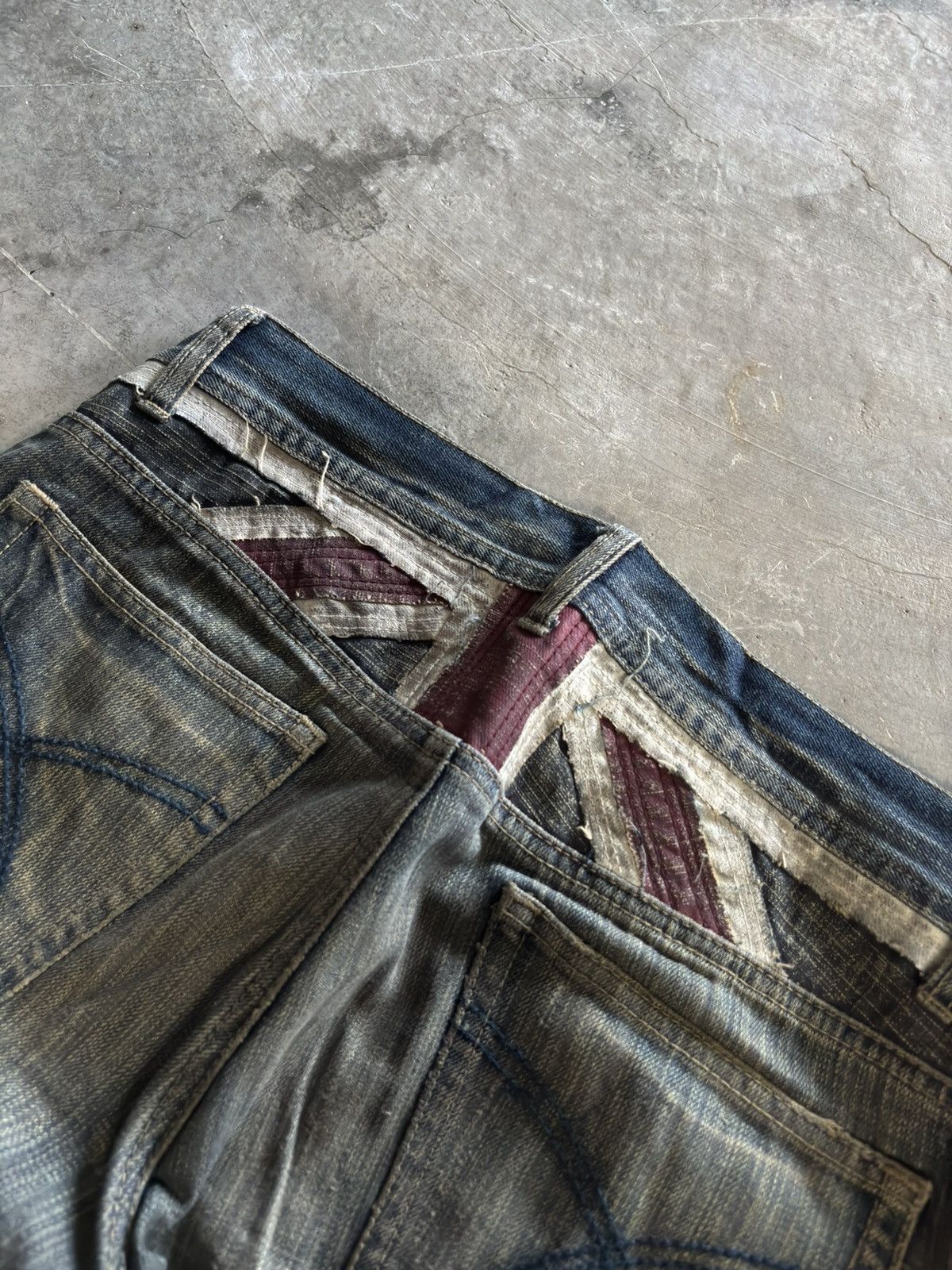 Japanese Brand IN THE ATTIC distressed dirty rusty mud japanese punk grunge Size US 31 - 19 Thumbnail