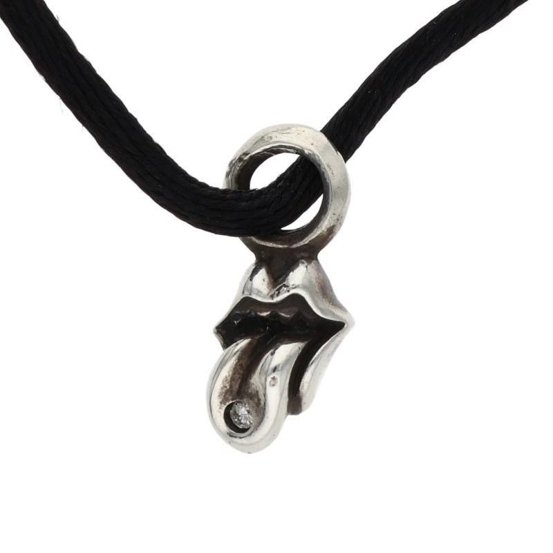 Chrome Hearts Chrome Hearts Diamond KZ lip tongue Silk Bracelet Size ONE SIZE - 1 Thumbnail