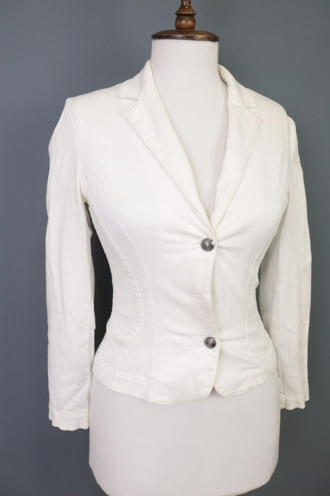 Versace Versace Jeans Couture White Two Blazer Jacket Size 26 / 40 Size 4XL / US 24-26 - 8 Thumbnail