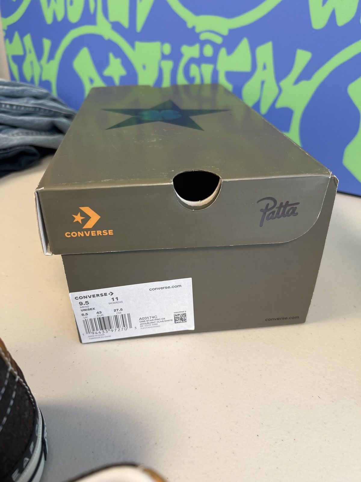 Converse 4 leaf clover converse one star Patta Size US 9.5 / EU 42-43 - 2 Thumbnail