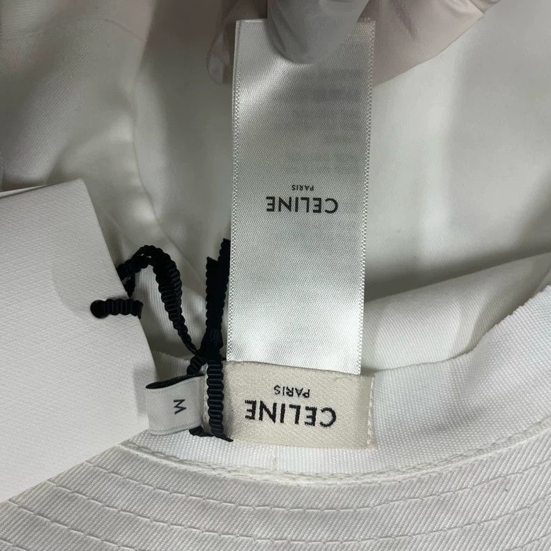 Celine Celine White Casual Logo Bucket Hat Size ONE SIZE - 3 Thumbnail