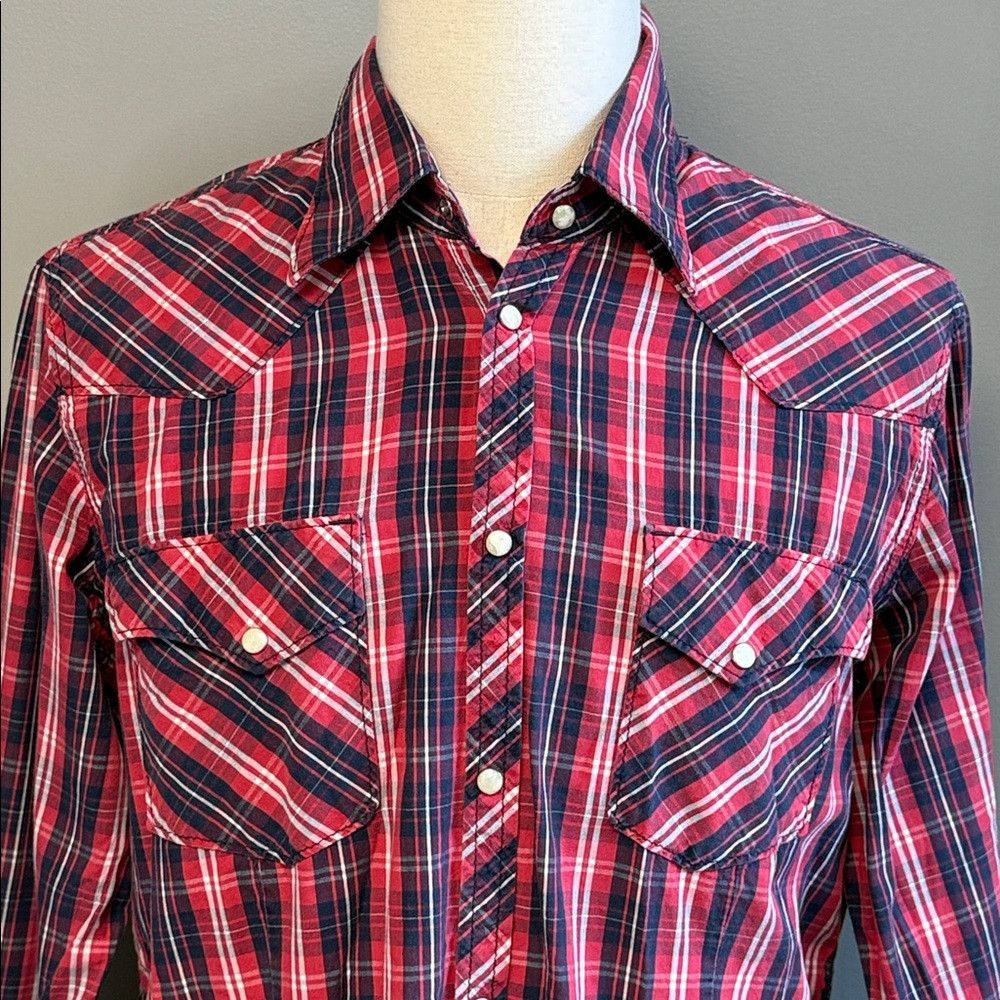 True Religion True Religion Plaid Western Shirt XL 100% Cotton Size US XL / EU 56 / 4 - 2 Thumbnail