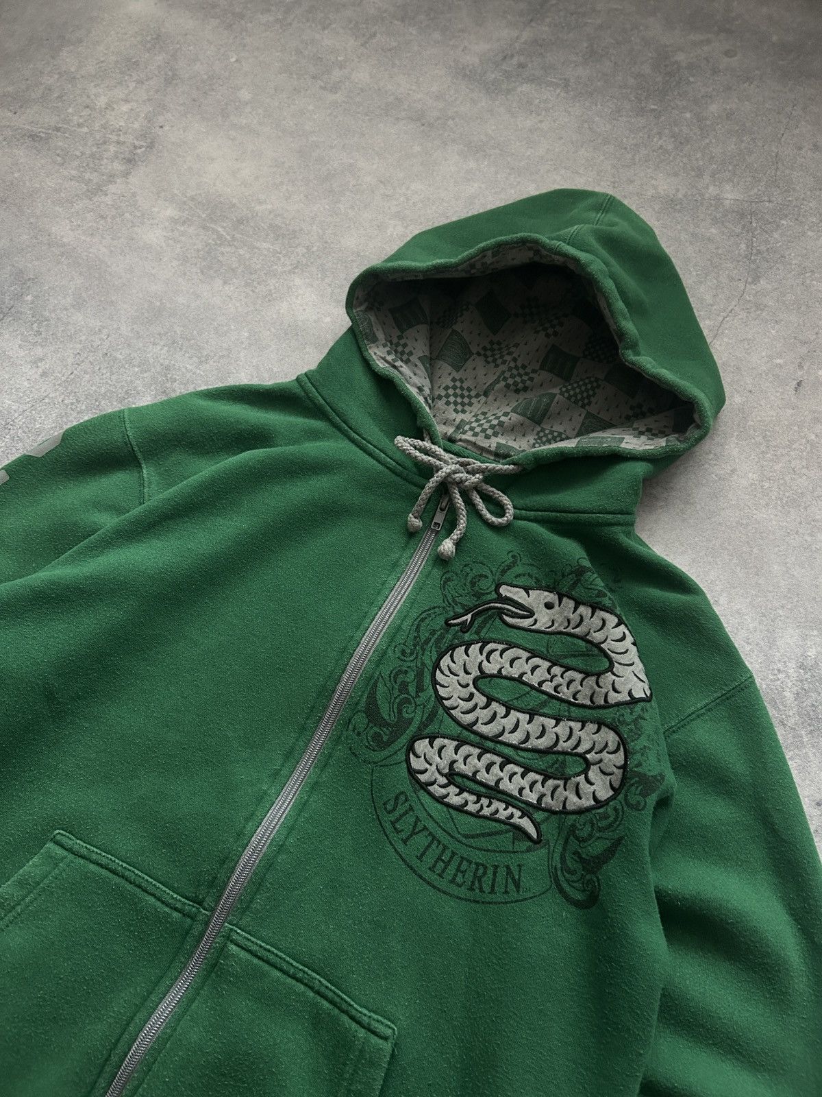 Vintage × Warner Bros Vintage Harry Potter Slyzerin y2k zip-hoodies green mens Size US S / EU 44-46 / 1 - 3 Thumbnail