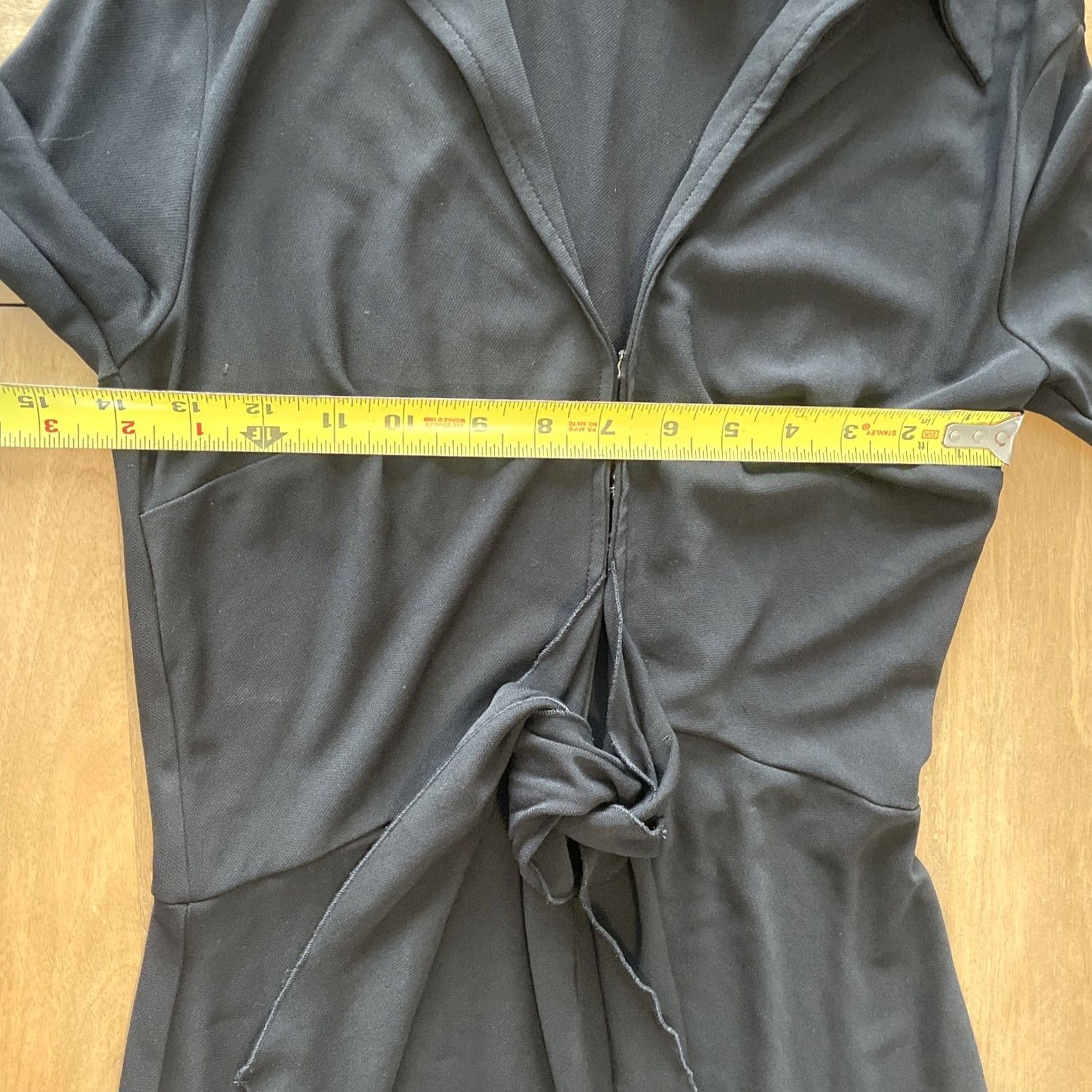 Bebe VINTAGE bebe Dress 3/4 Sleeve Black Rayon Tie Front Size S Knee Length Maxi Pockets USA Theme Womens Size S / US 4 / IT 40 - 6 Thumbnail