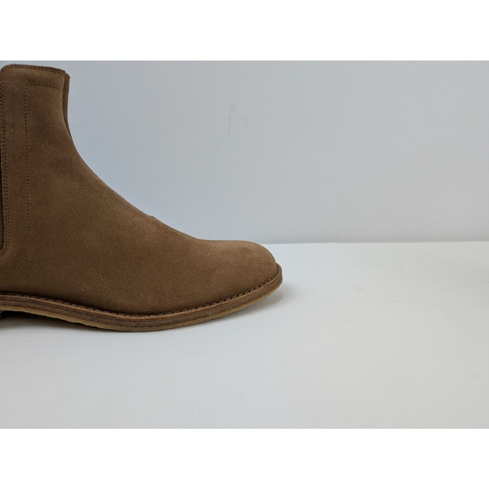 Bottega Veneta o1rshd1 Q:2 / Calf Suede Chelsea Boots in Camel Size US 12 / EU 45 - 2 Thumbnail