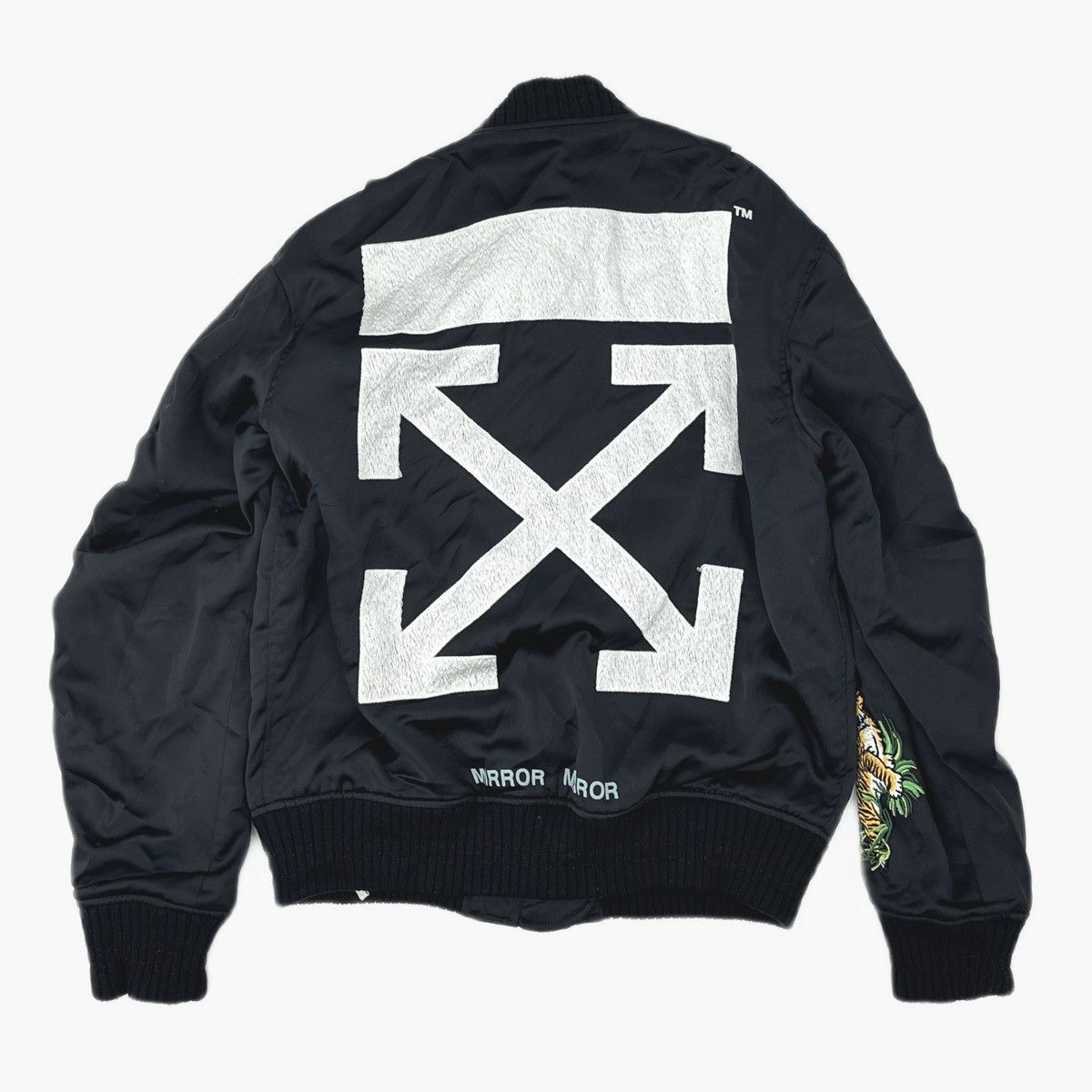 Off-White Off-White Tiger Embroidered Souvenir Bomber Jacket Size US M / EU 48-50 / 2 - 2 Thumbnail